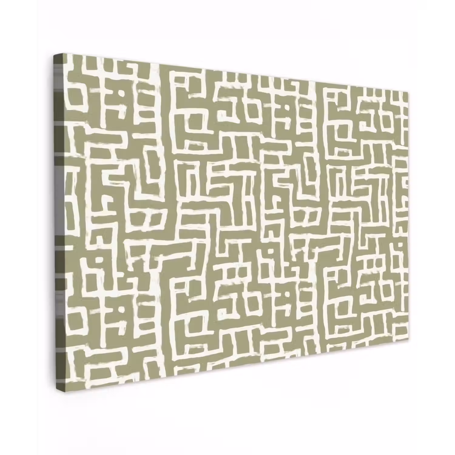 Grafisch - Patroon - Groen canvas 2cm klein 34 -z3d