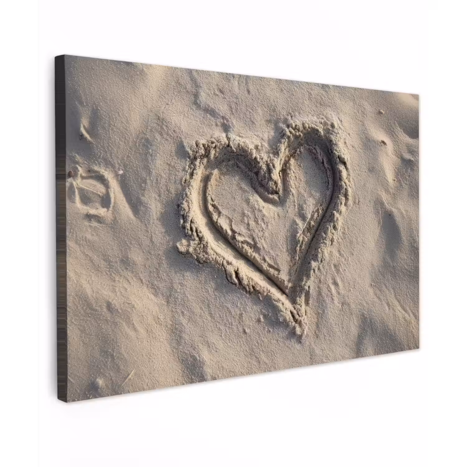 Hartvorm - Getekend - Beige - Zand canvas 2cm klein -z3d