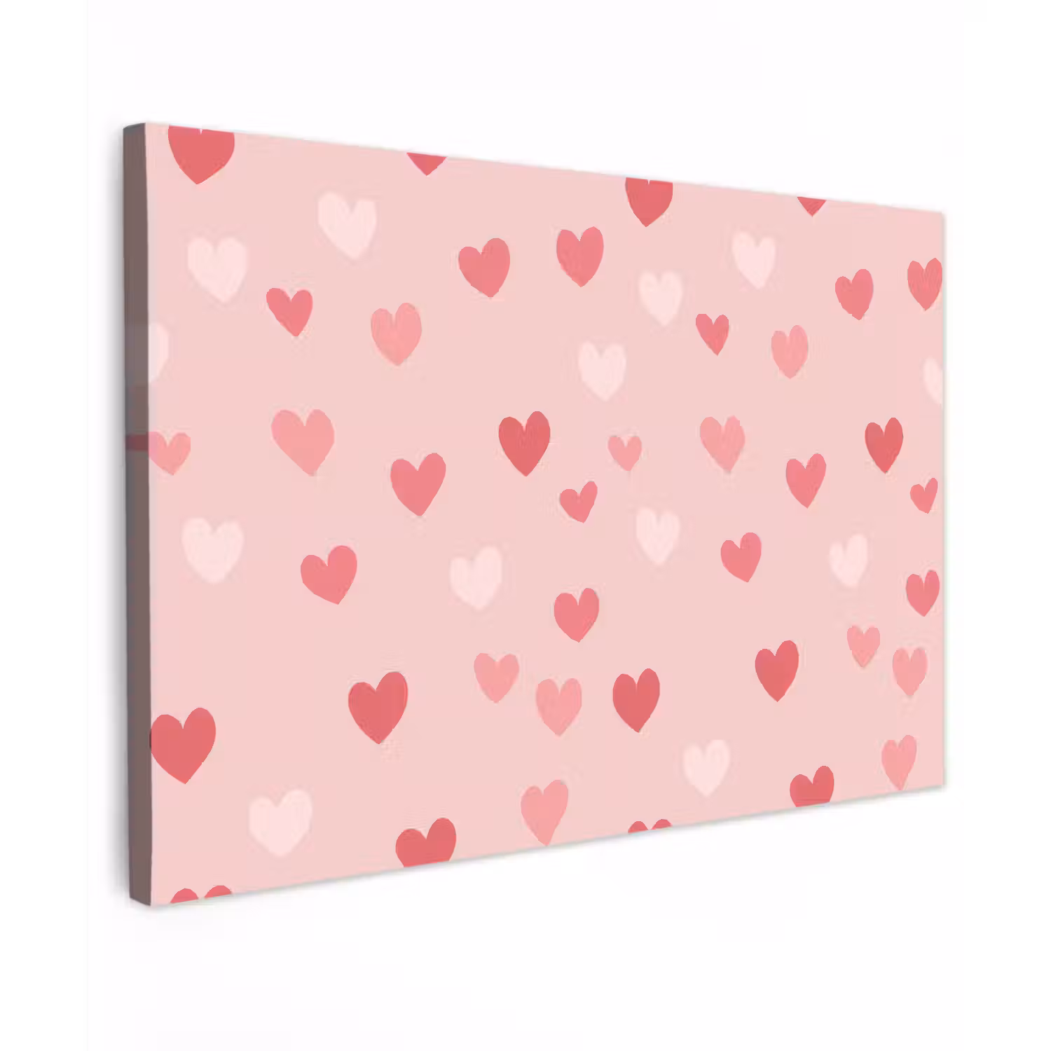Hartjes - Patroon - Roze - Eenvoudig canvas 2cm klein -z3d