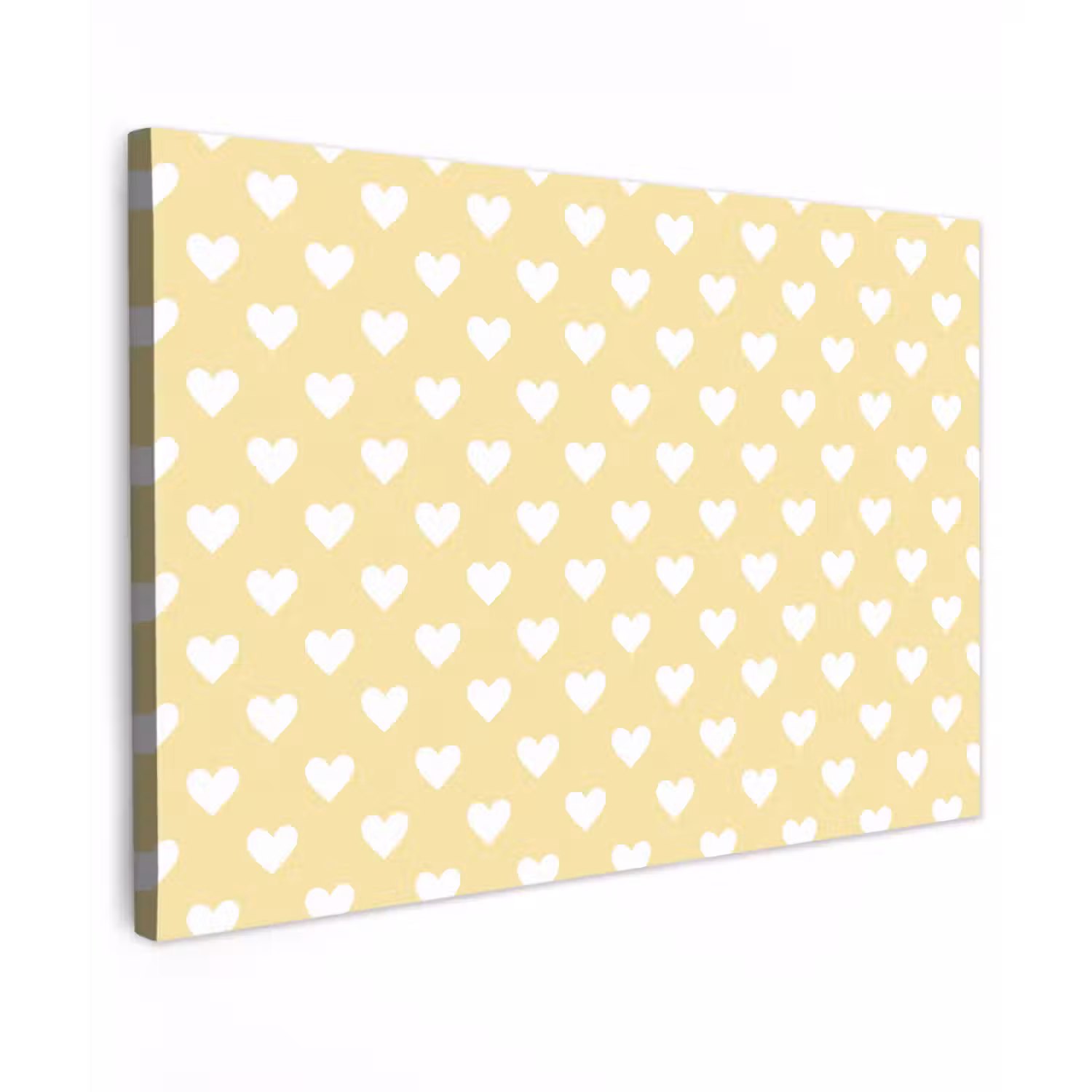 Hartjes - Patroon - Geel canvas 2cm klein 34 -z3d