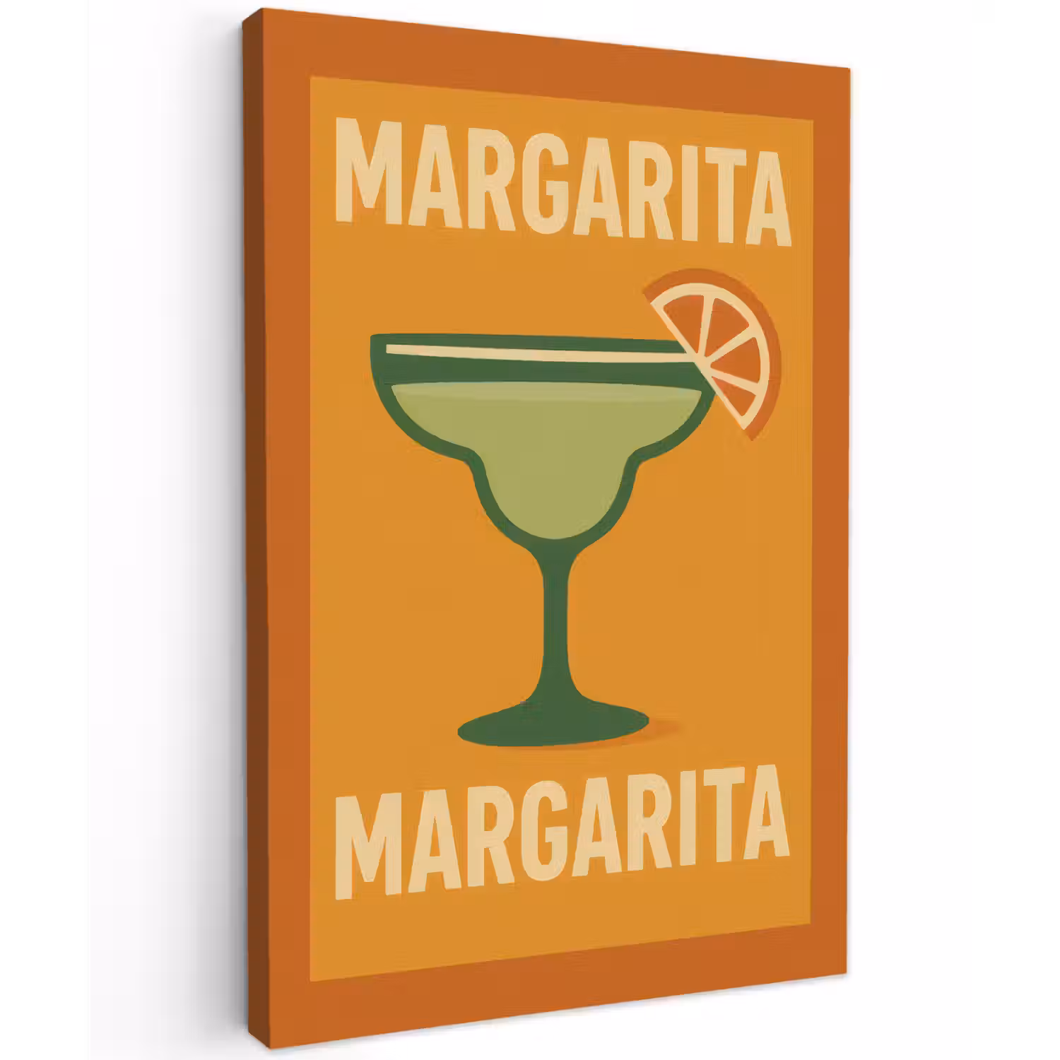 Illustratie - Margarita - Sinaasappelschijf - Oranje canvas 2cm klein -z3d