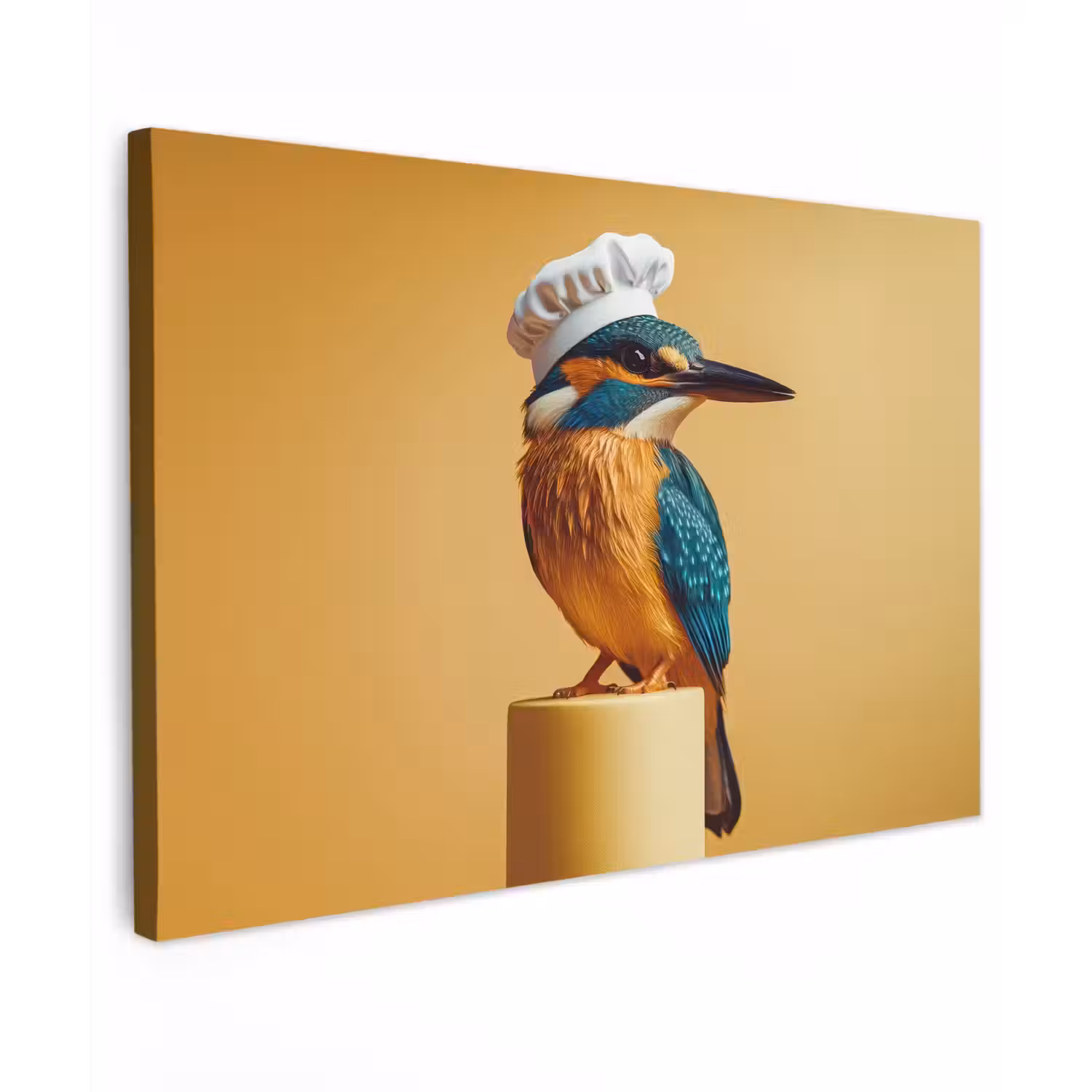 Ijsvogel - Pilaar - Koksmuts - Vogel canvas 2cm klein -z3d