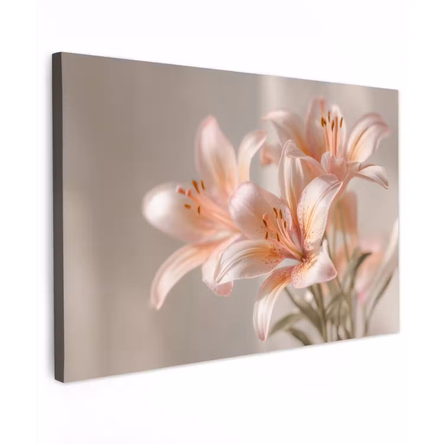 Lelies - Meeldraden - Roze - Wazig canvas 2cm klein -z3d