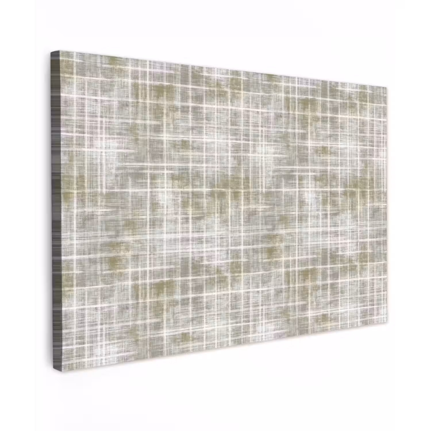 Linnen - Patroon - Groen canvas 2cm klein 34 -z3d
