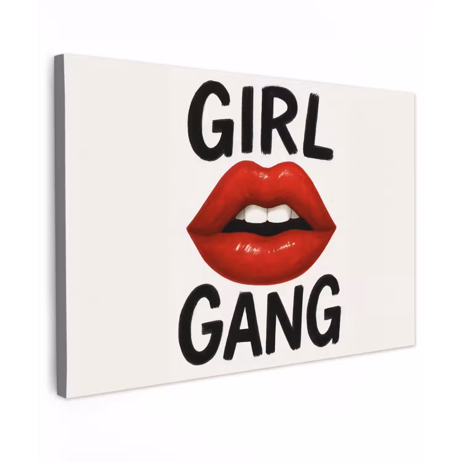 Lip - Girl - Rood - Letters canvas 2cm klein -z3d