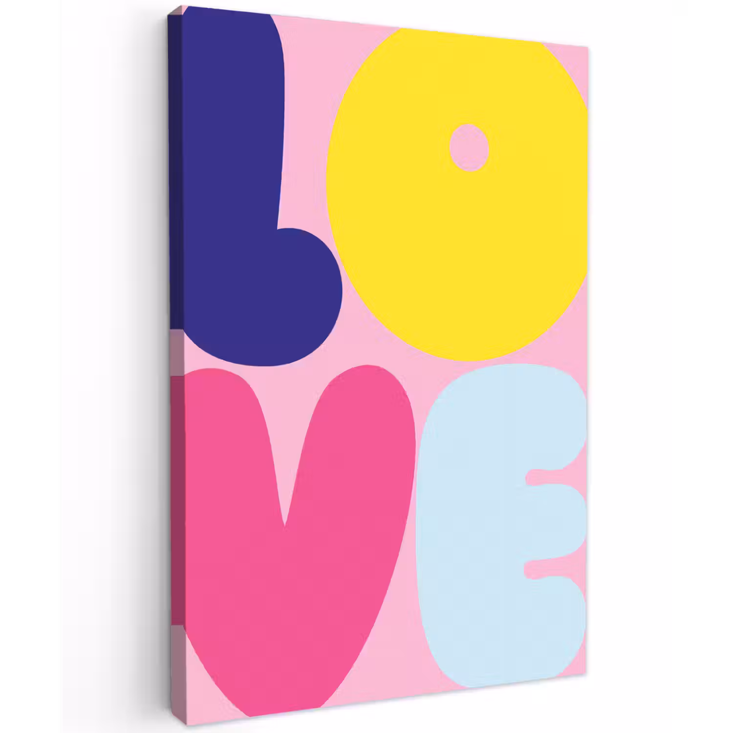 Love - Valentijn - Kleurrijk canvas 2cm klein -z3d