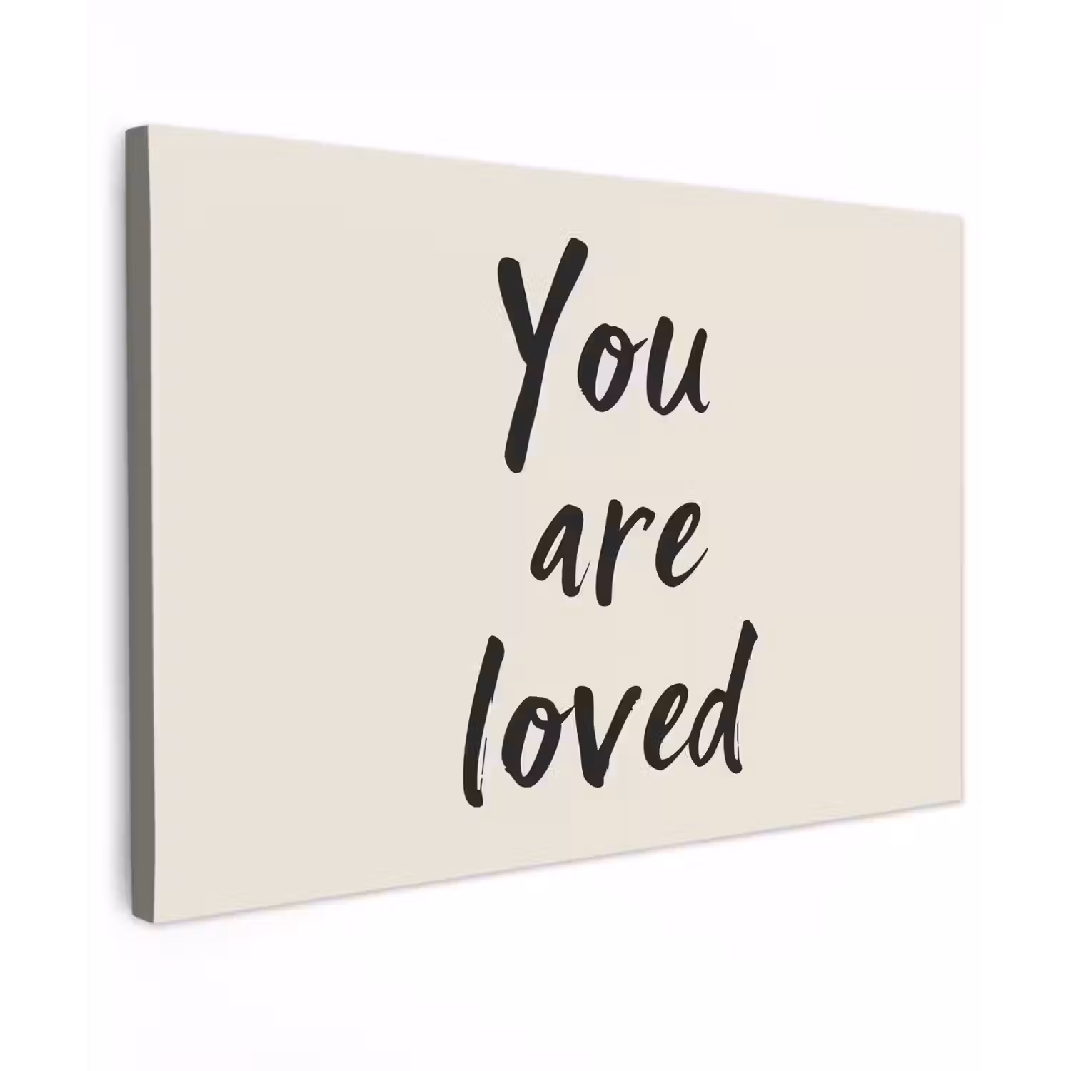 Minimalistisch - Beige - Love canvas 2cm klein -z3d