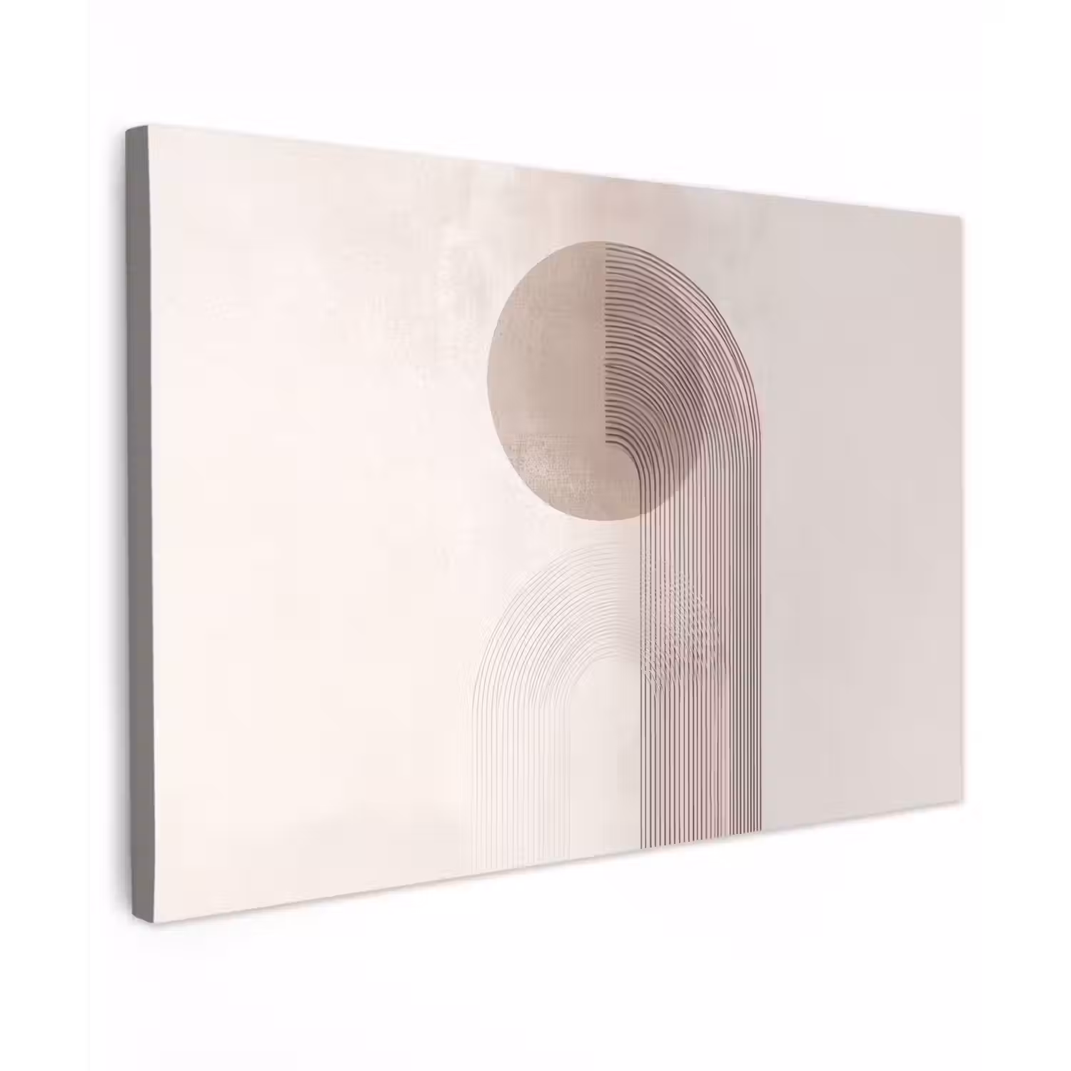 Minimalistisch - Cirkel - Lichtgrijs canvas 2cm klein -z3d