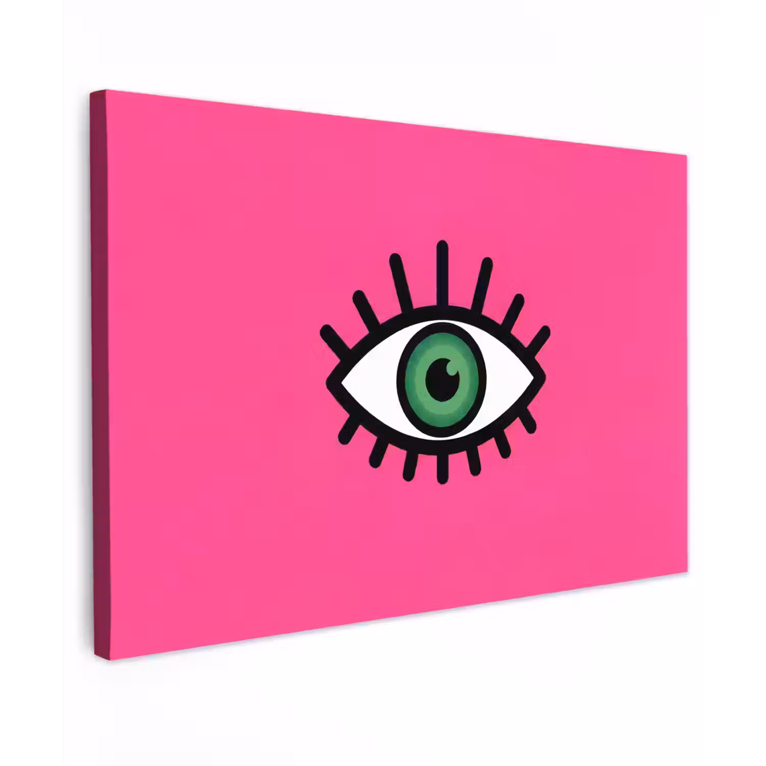 Minimalistisch - Oog - Roze canvas 2cm klein -z3d