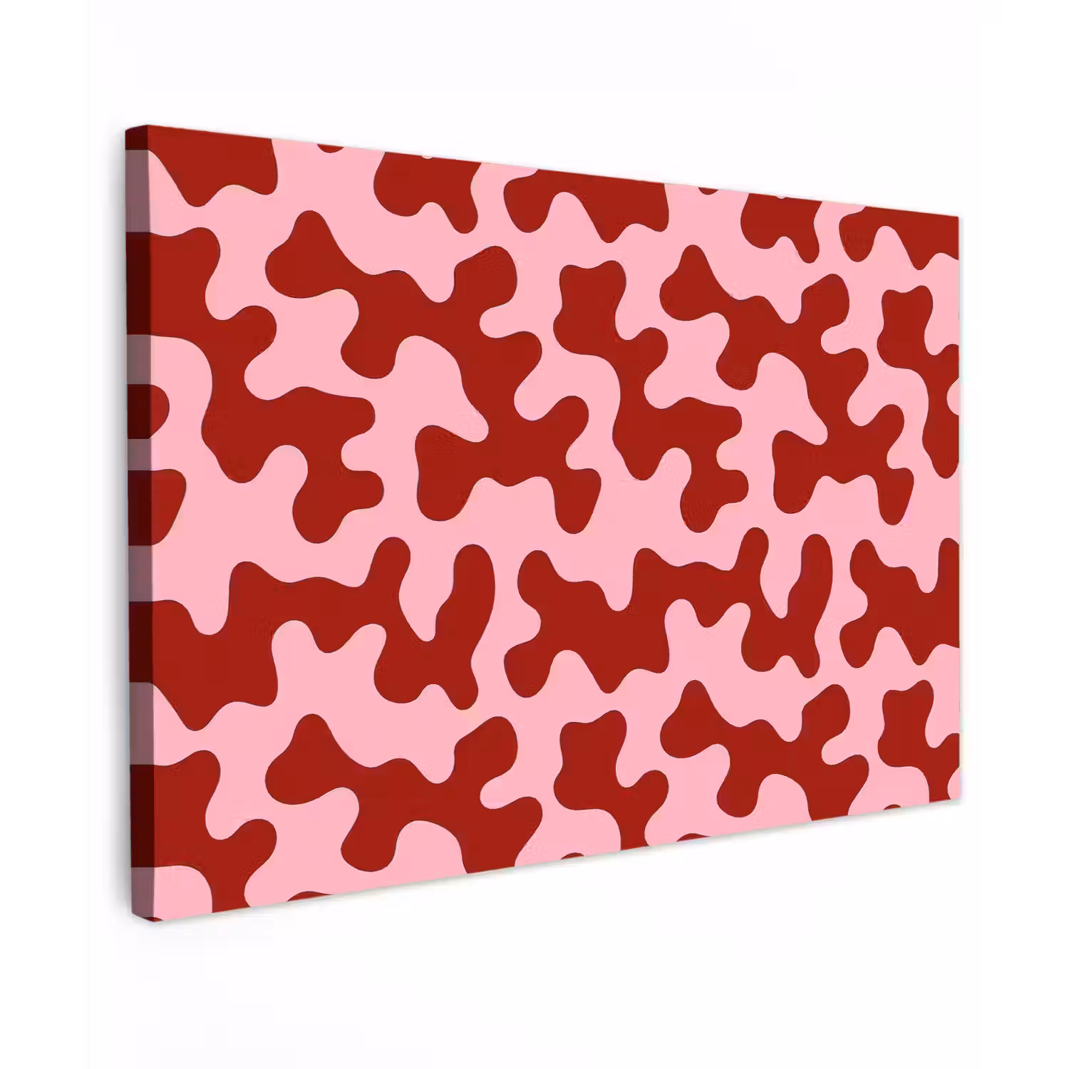 Modern - Abstract - Rood canvas 2cm klein 34 -z3d