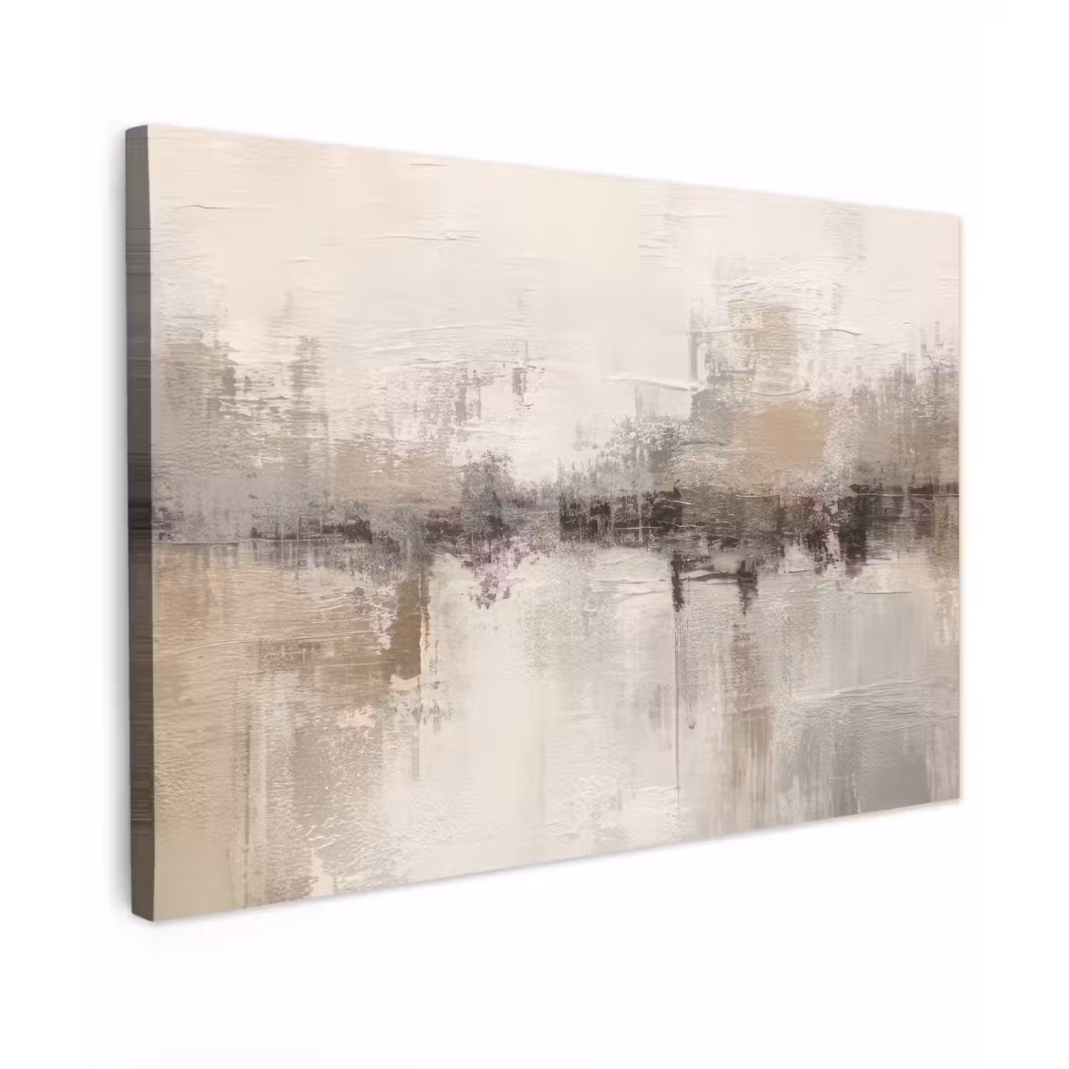 Moderne kunst - Abstract - Beige canvas 2cm klein -z3d