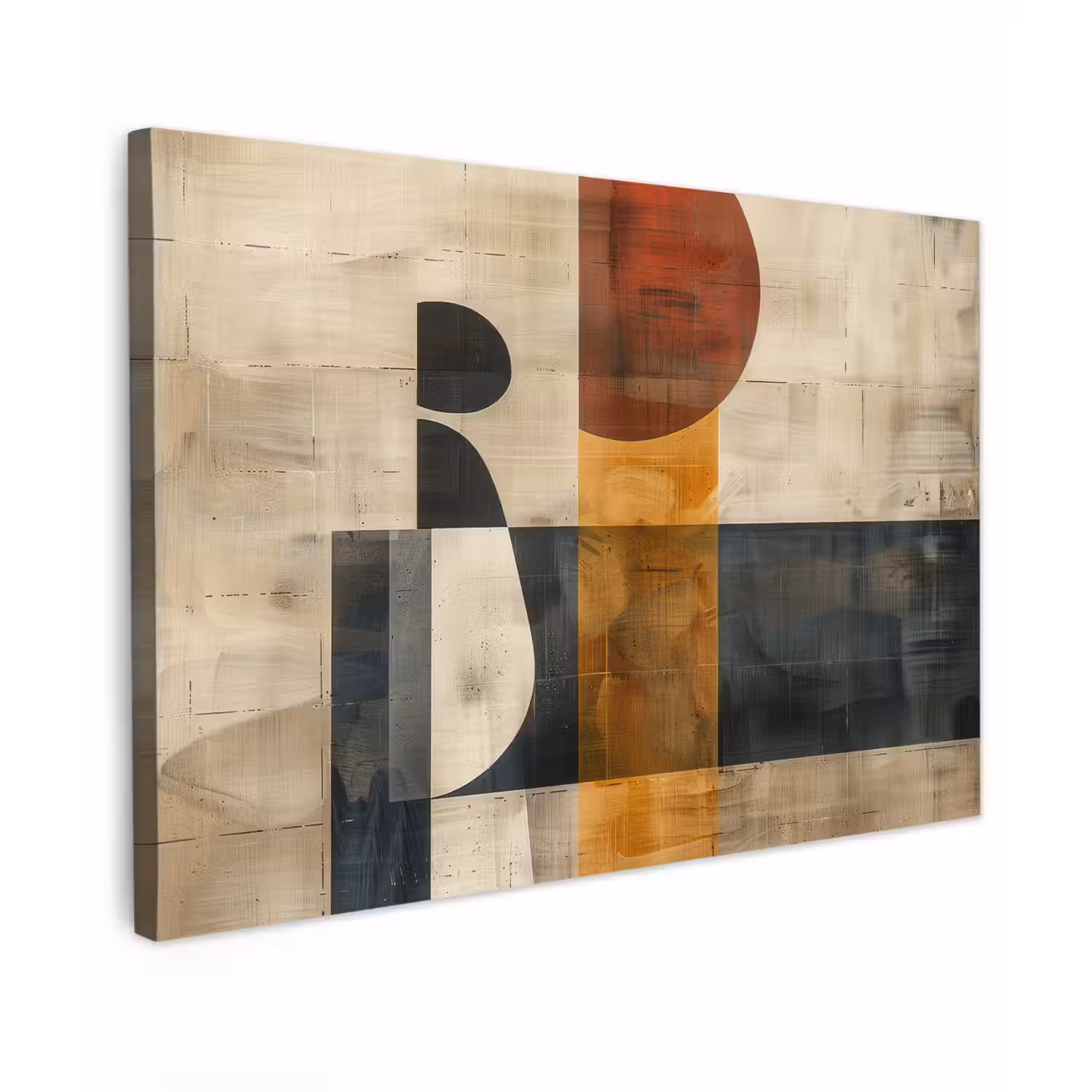Modern - Kunst - Beige - Industrieel canvas 2cm klein -z3d