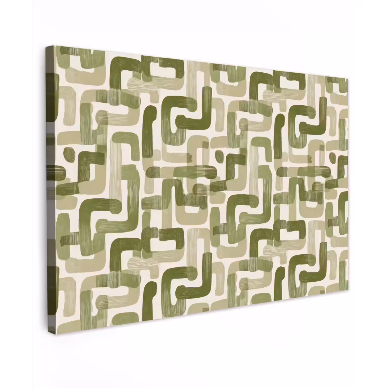 Modern - Grafisch - Groen canvas 2cm klein 34 -z3d