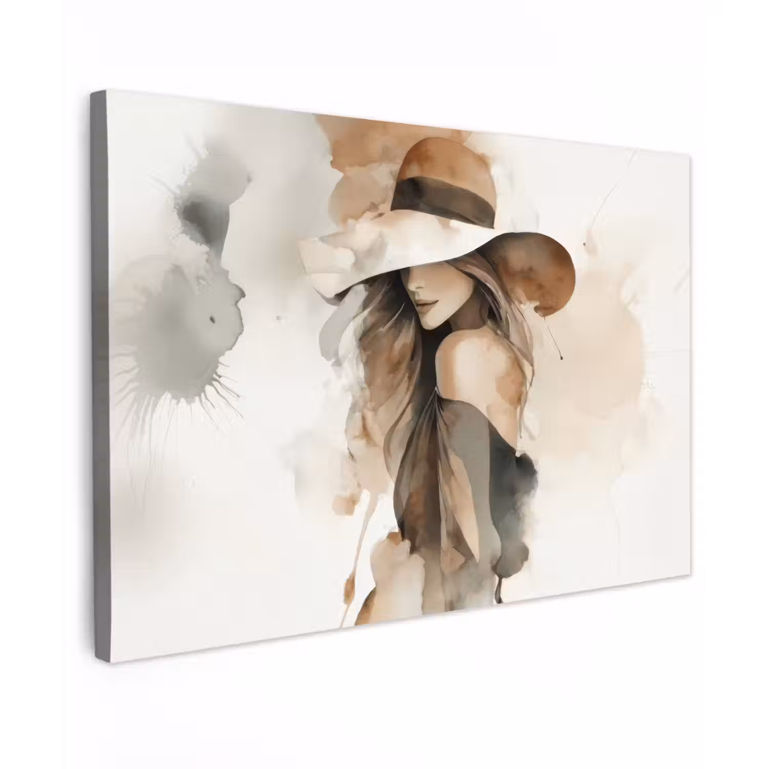 Mysterieus - Vrouw - Sepia canvas 2cm klein -z3d