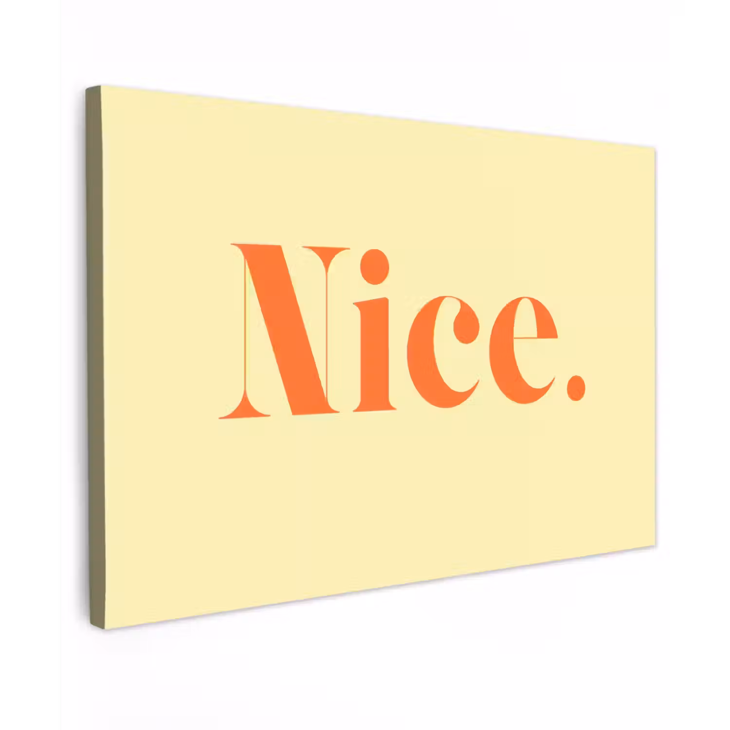 Nice - Oranje - Geel - Minimalistisch canvas 2cm klein -z3d