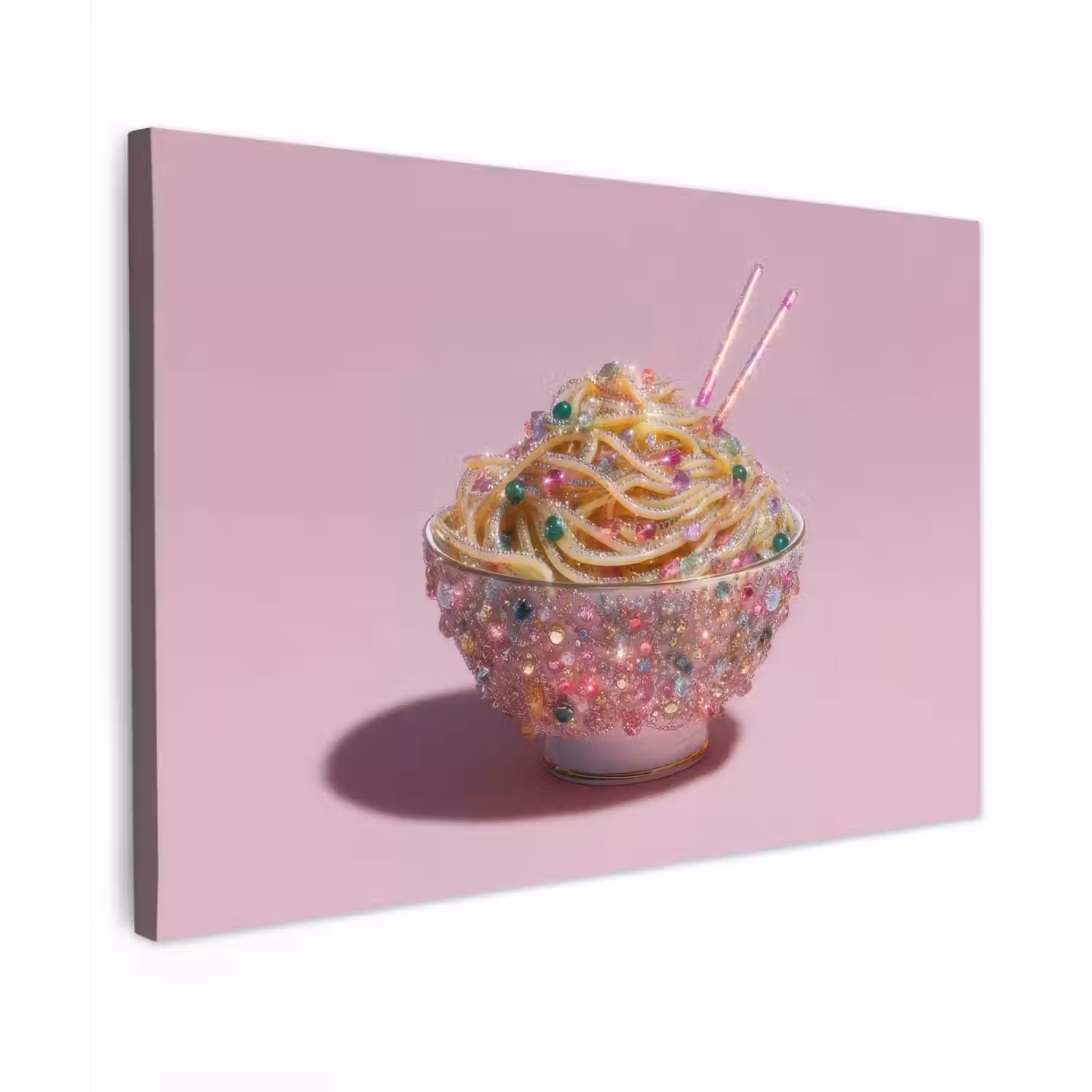 Noodles - Edelstenen - Stokjes - Roze canvas 2cm klein -z3d
