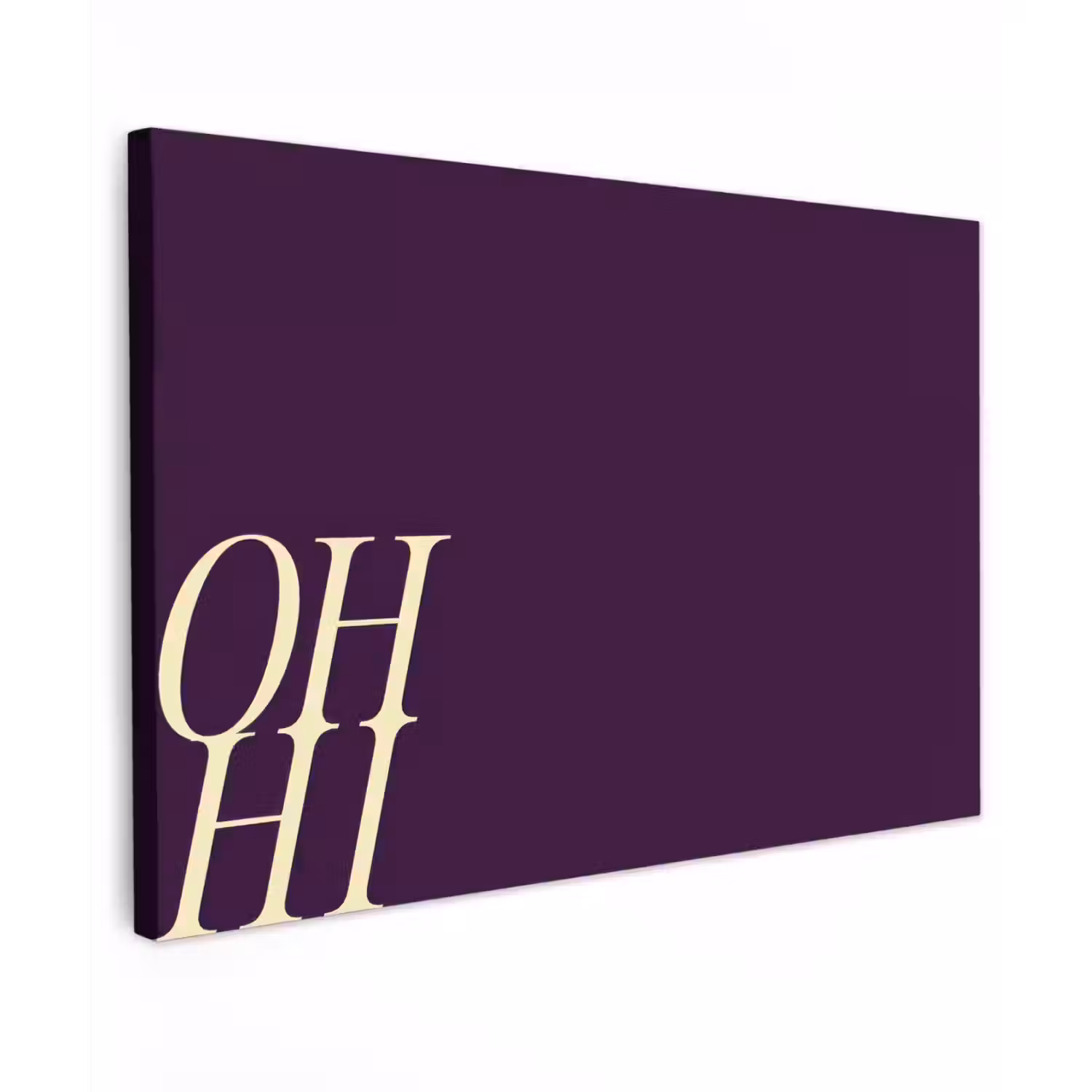 Oh hi - Paars - Cursief canvas 2cm klein -z3d