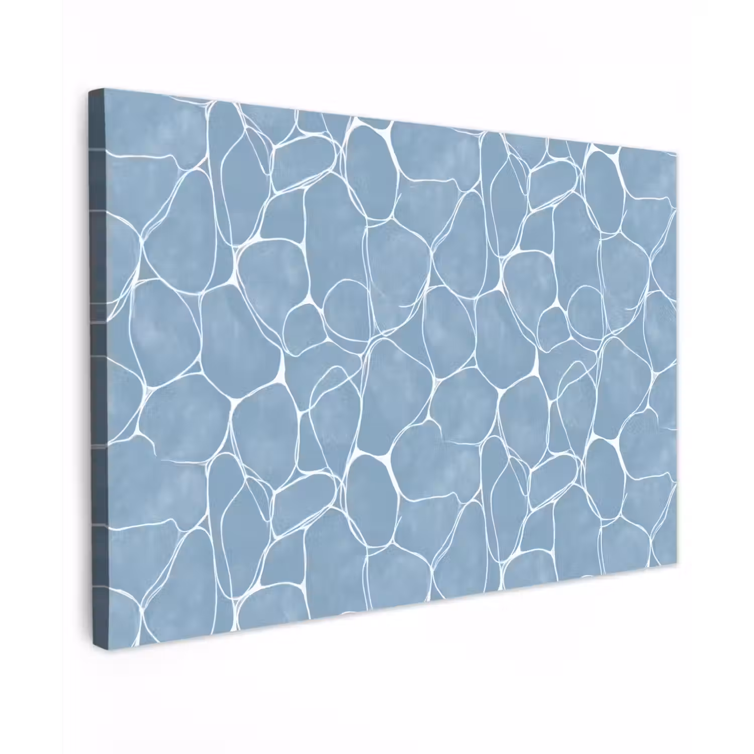 Organisch - Patroon - Blauw canvas 2cm klein 34 -z3d