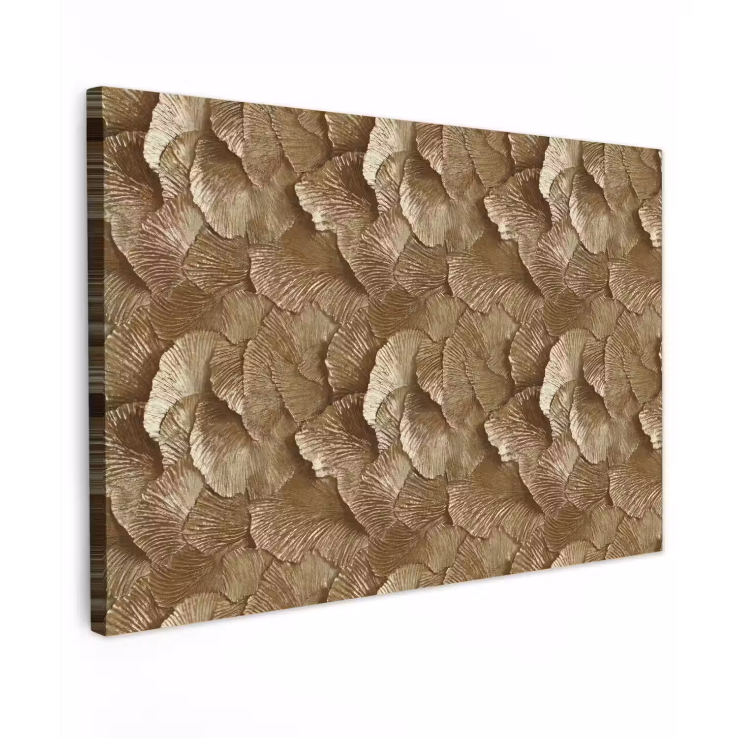Organisch - Patroon - Bladeren - Goud canvas 2cm klein 34 -z3d