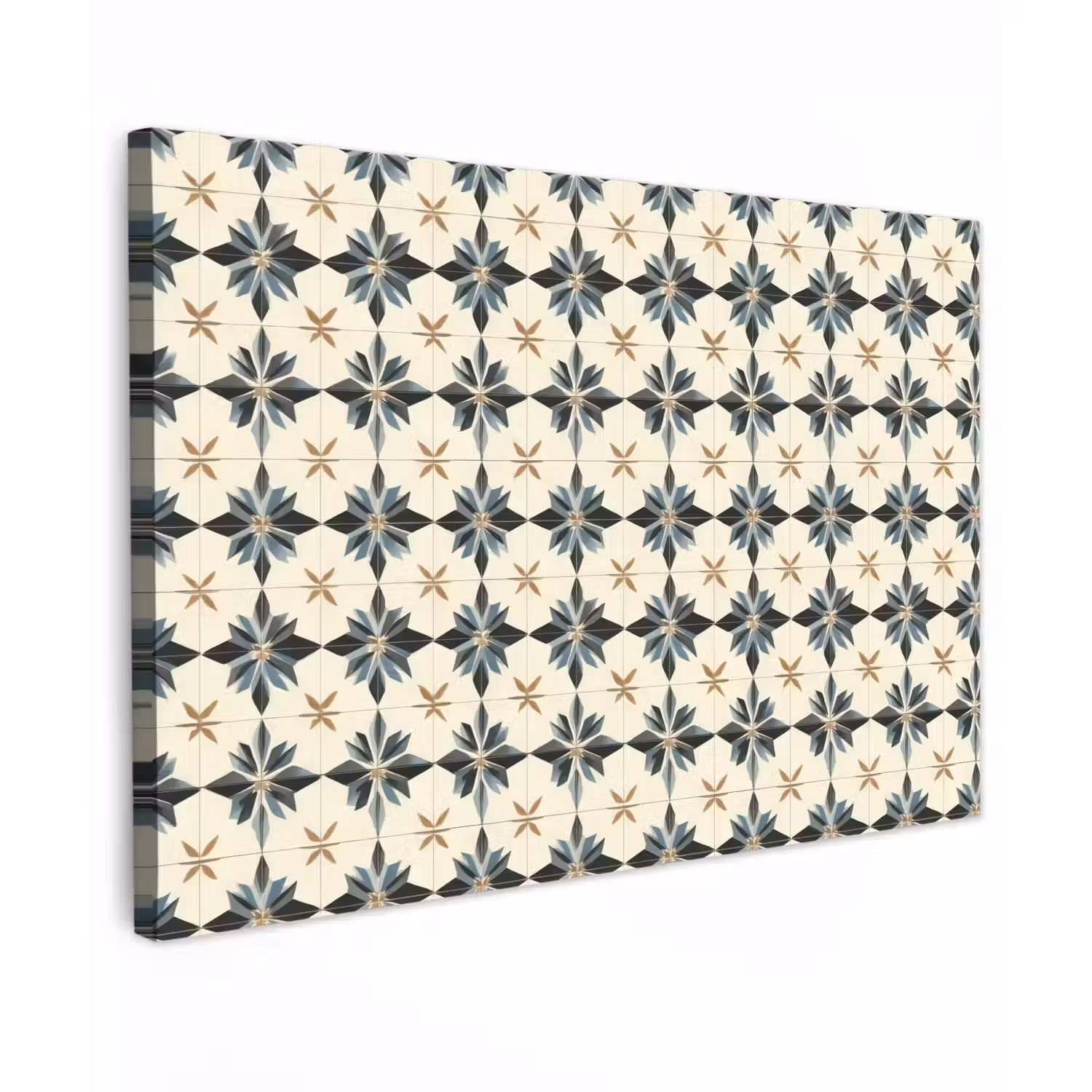 Sierlijk - Ornament - Blauw canvas 2cm klein 34 -z3d