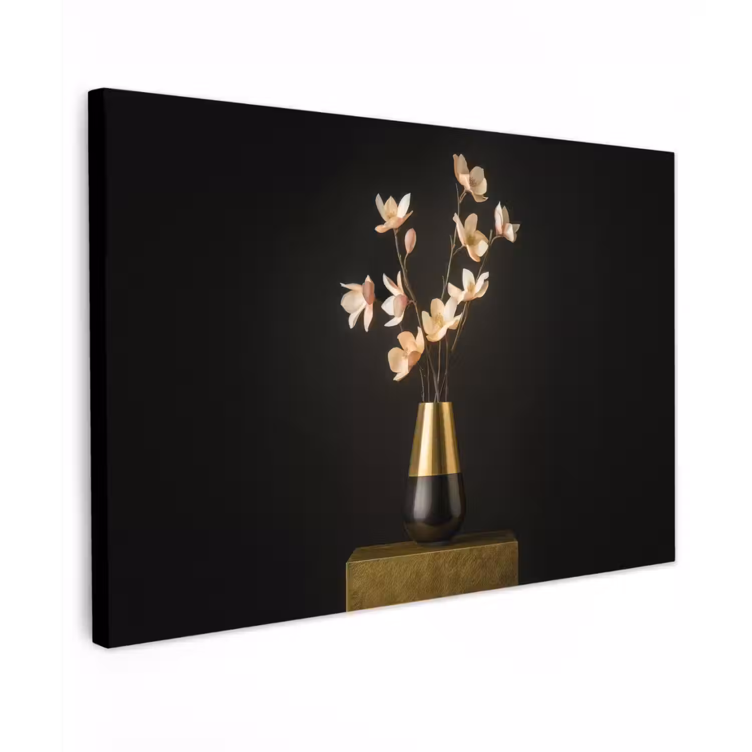 Sierlijk - Boeket - Goud - Vaas canvas 2cm klein -z3d