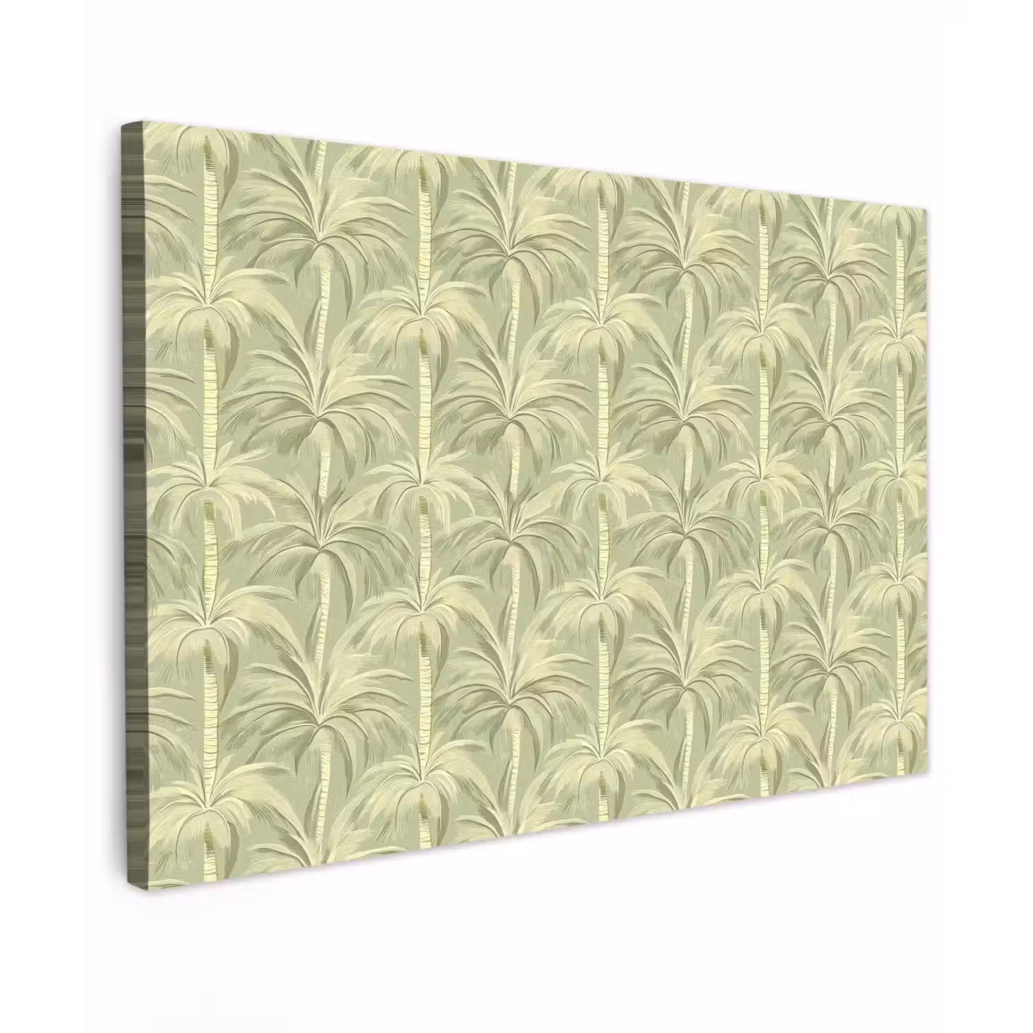 Palmwoud - Tropisch - Groen canvas 2cm klein 34 -z3d