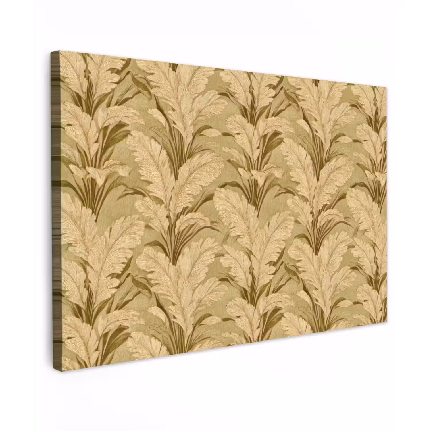 Palmbladeren - Klassiek - Groen canvas 2cm klein 34 -z3d