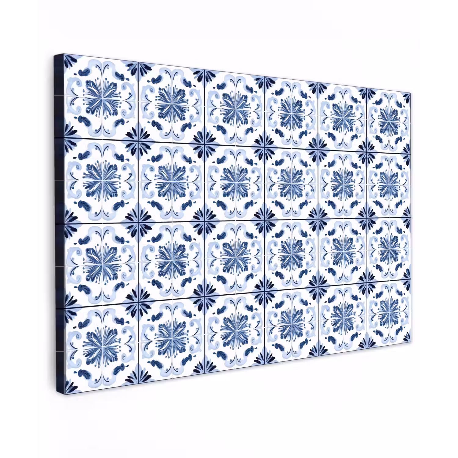 Patroon - Tegel - Blauw canvas 2cm klein 34 -z3d