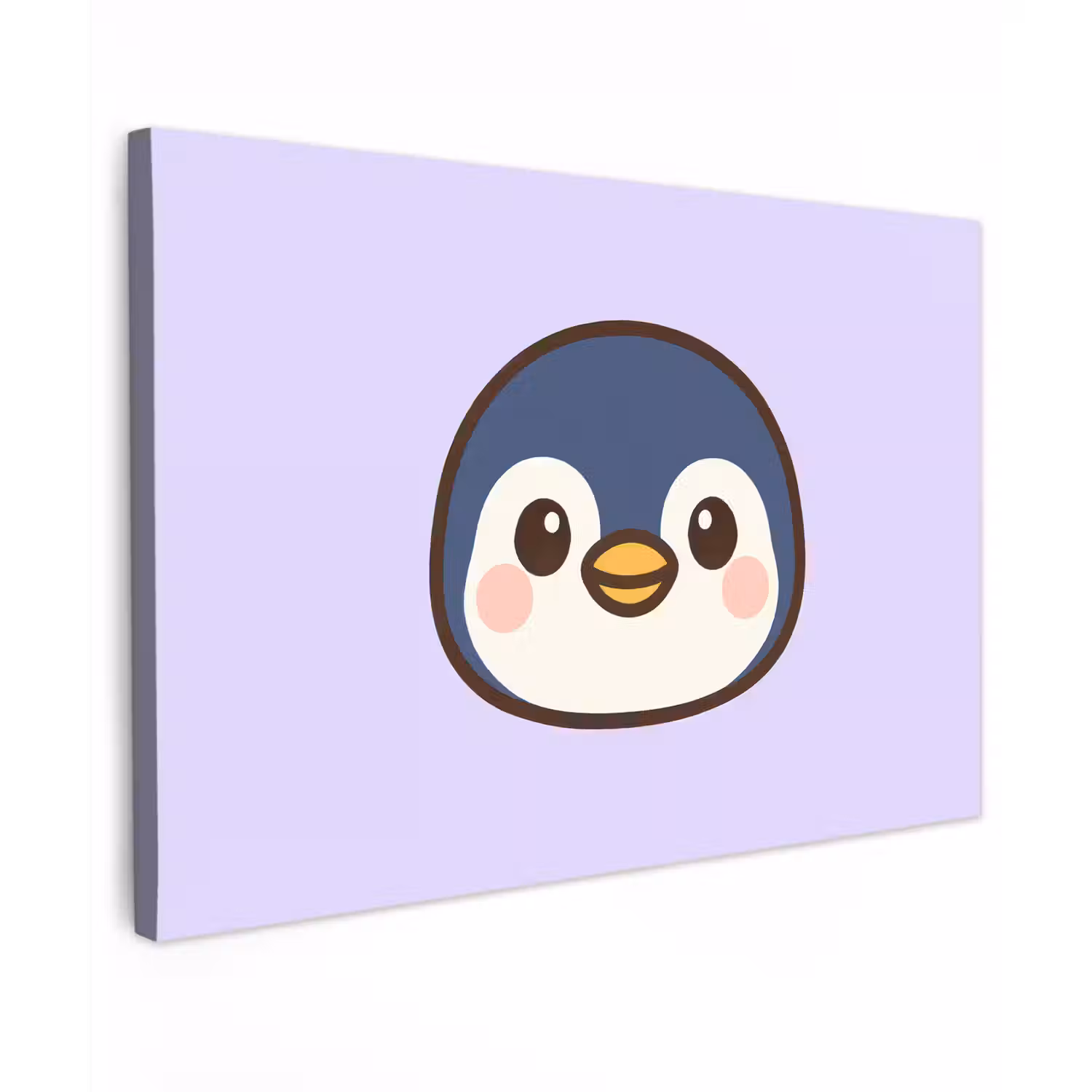 Pinguïn - Paars - Schattig canvas 2cm klein -z3d
