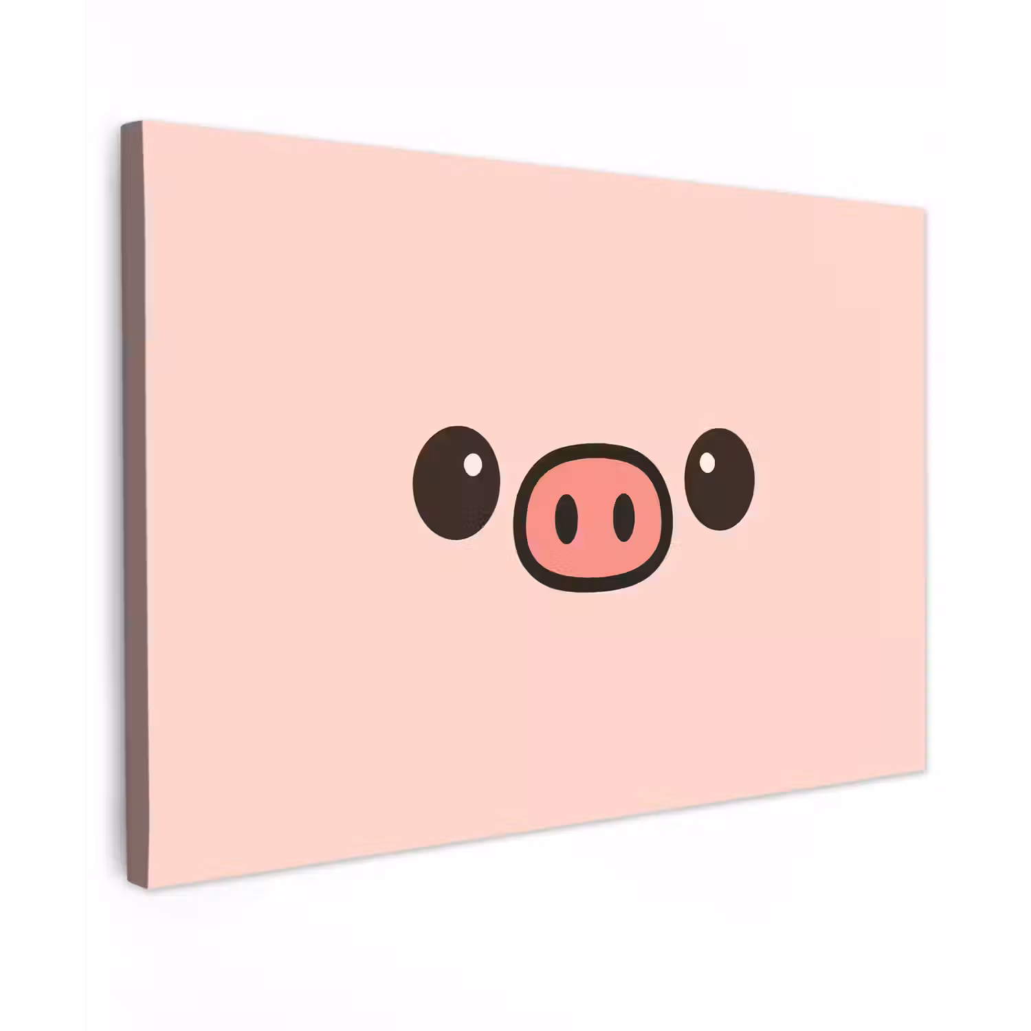 Varken - Roze - Minimalistisch canvas 2cm klein -z3d