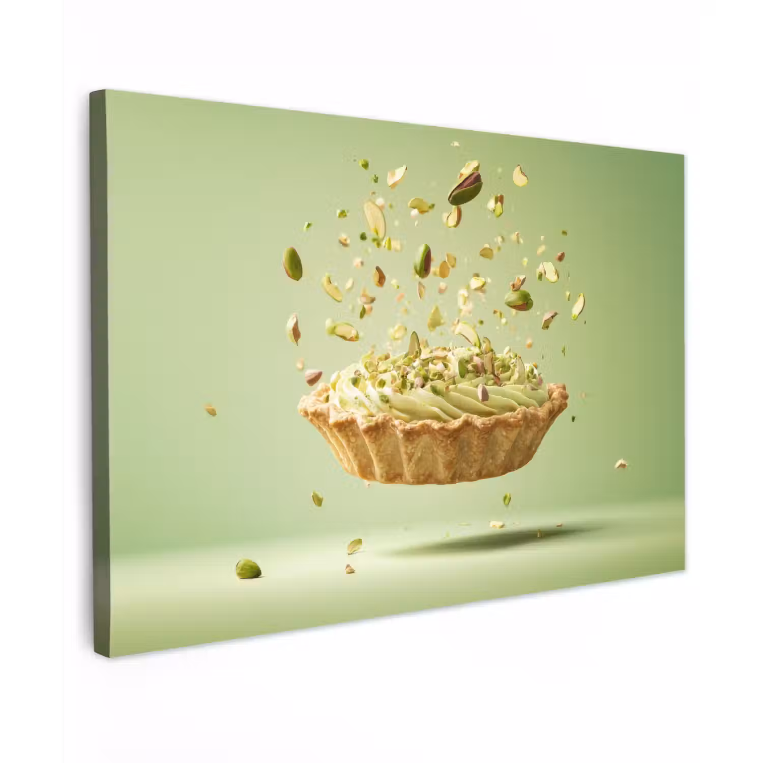 Pistache - Taart - Noten - Eten canvas 2cm klein -z3d