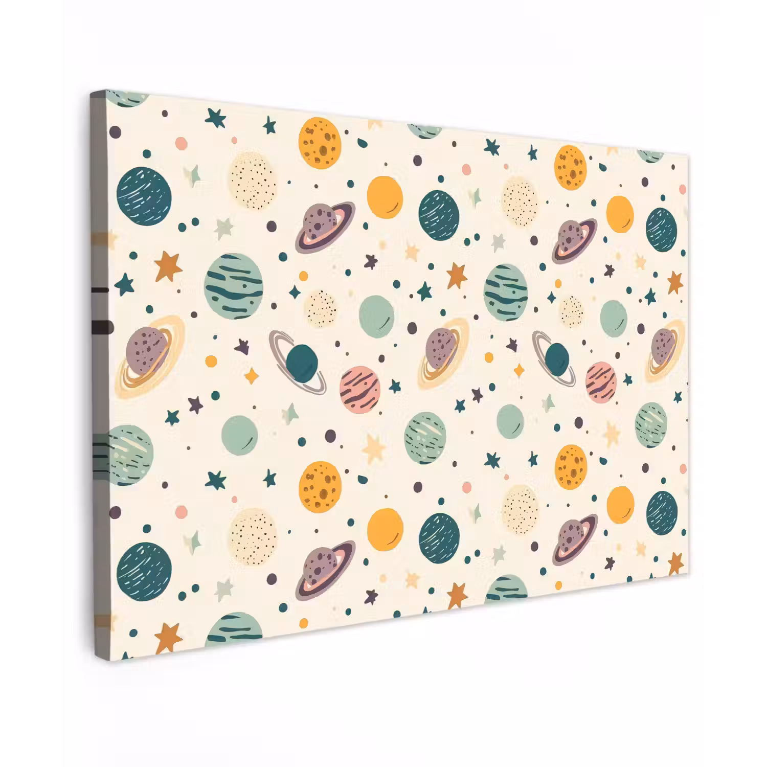 Planeten - Retro - Kleurrijk canvas 2cm klein 34 -z3d