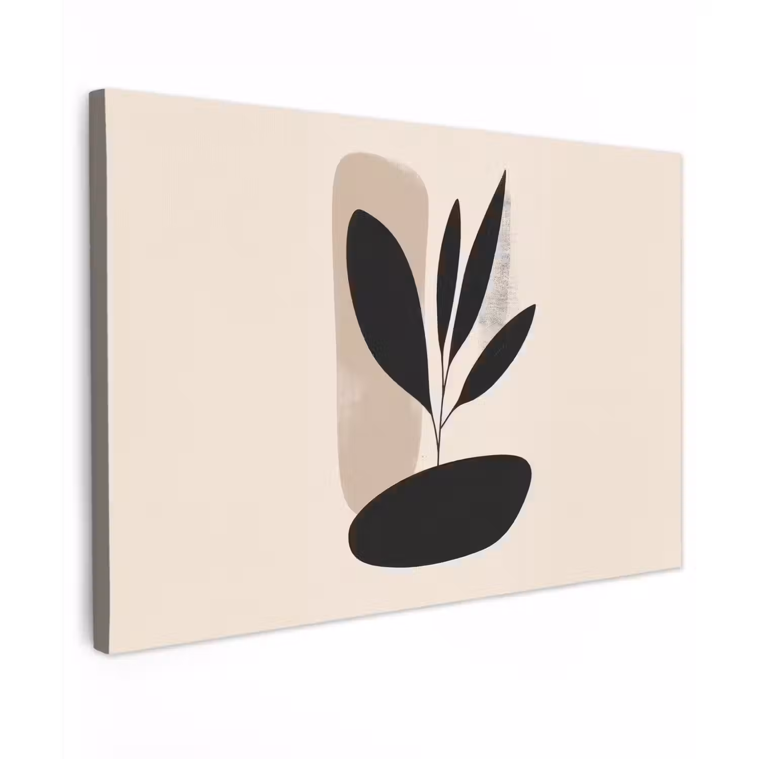 Plant - Beige - Japandi canvas 2cm klein -z3d