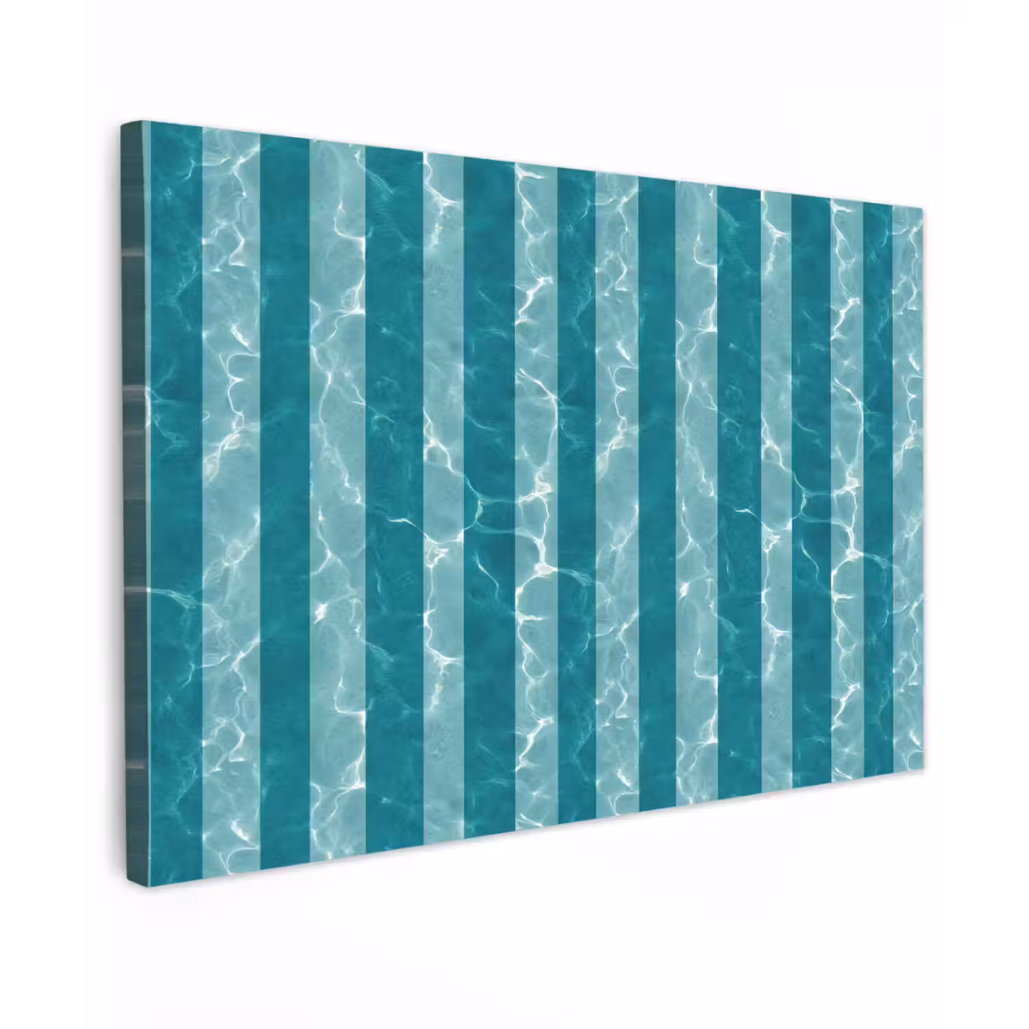 Zwembad - Strepen - Groen canvas 2cm klein 34 -z3d