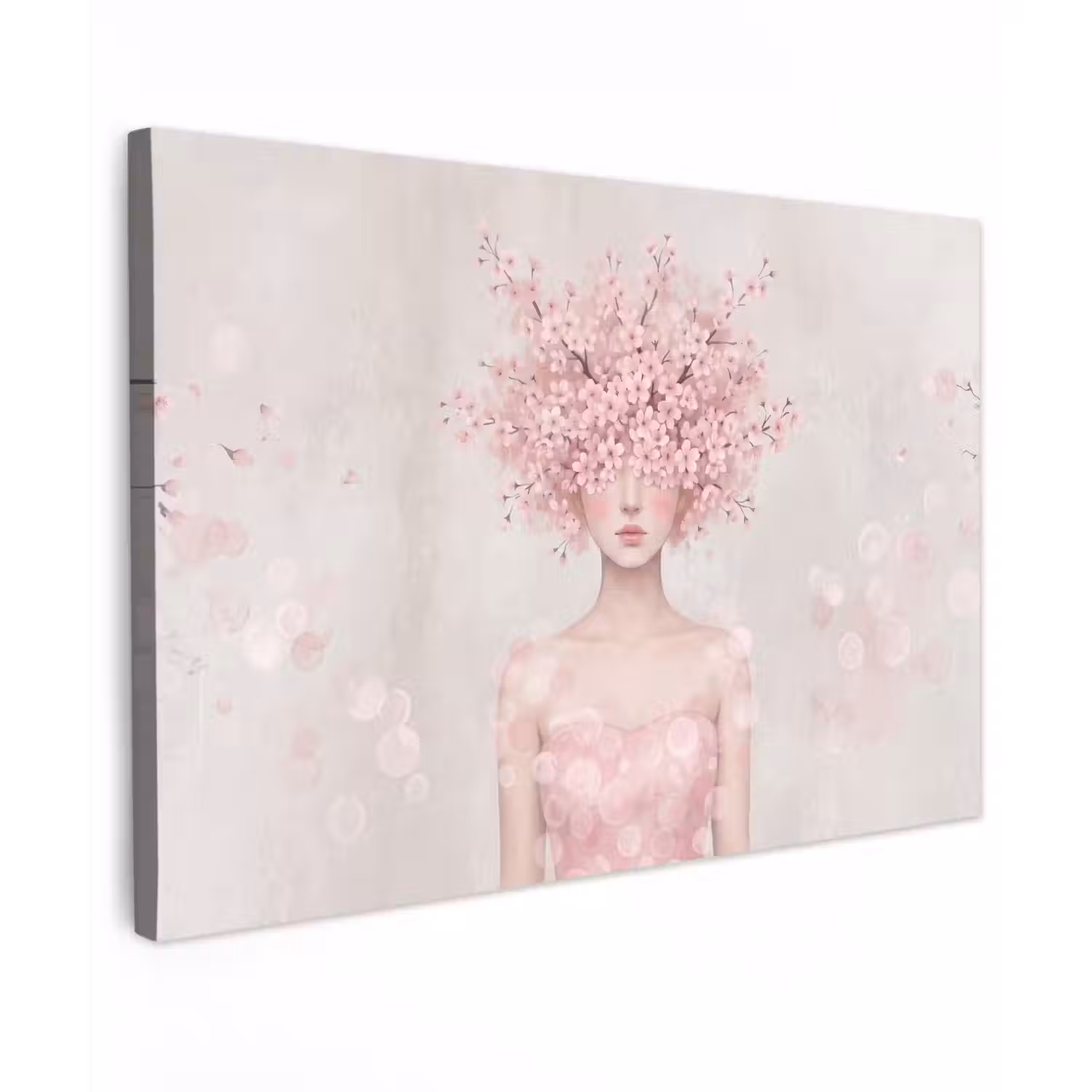 Portret - Kersenbloesem - Roze canvas 2cm klein -z3d