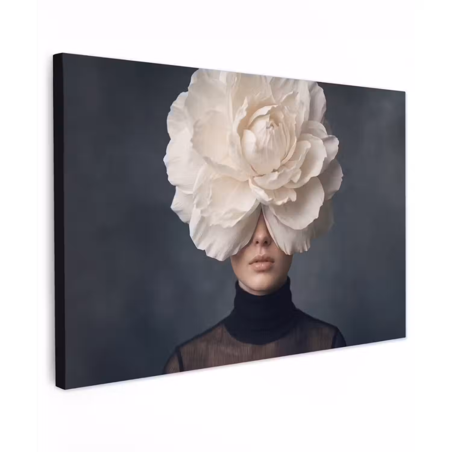 Portret - Mysterieus - Wit canvas 2cm klein -z3d