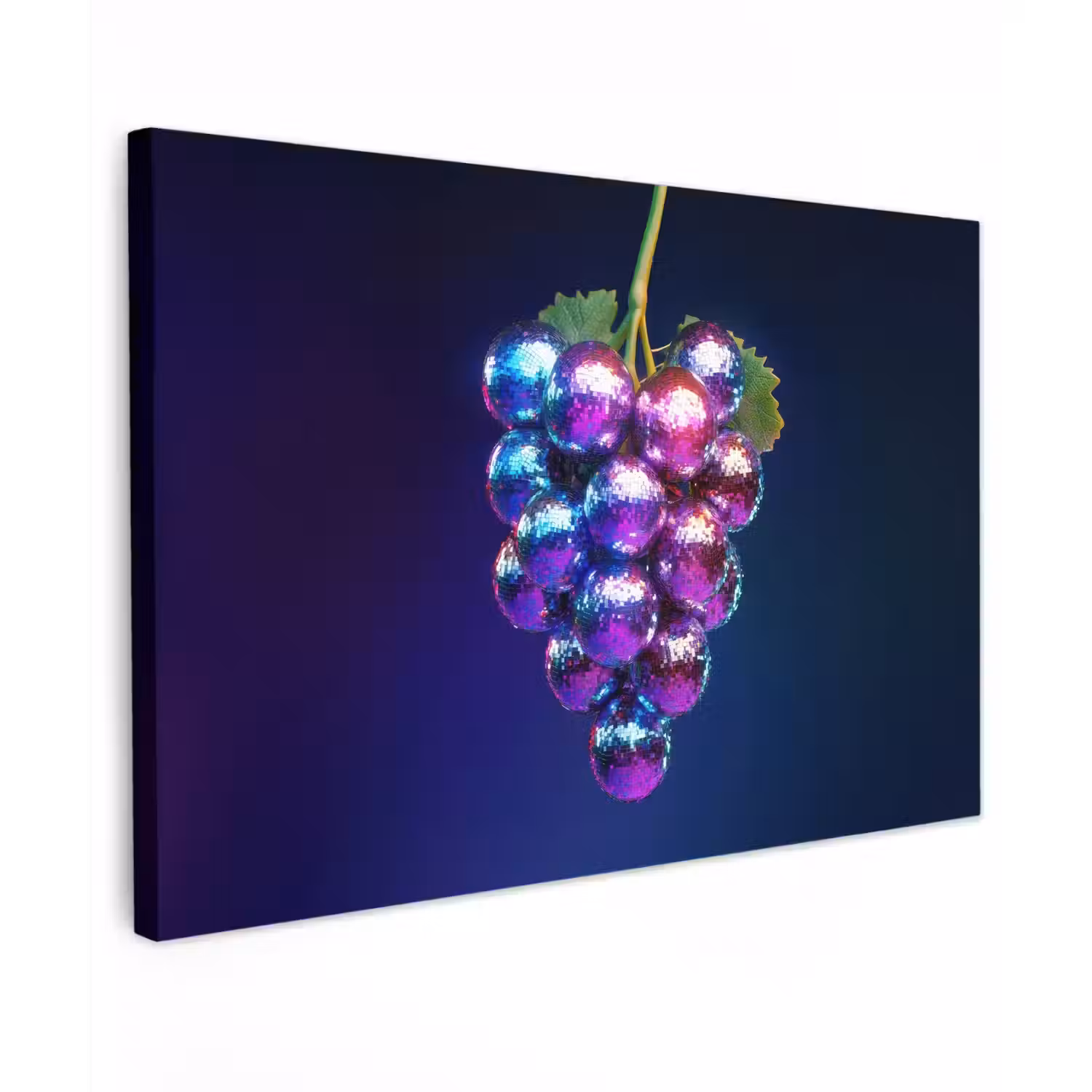 Paars - Disco - Feest - Druif canvas 2cm klein -z3d