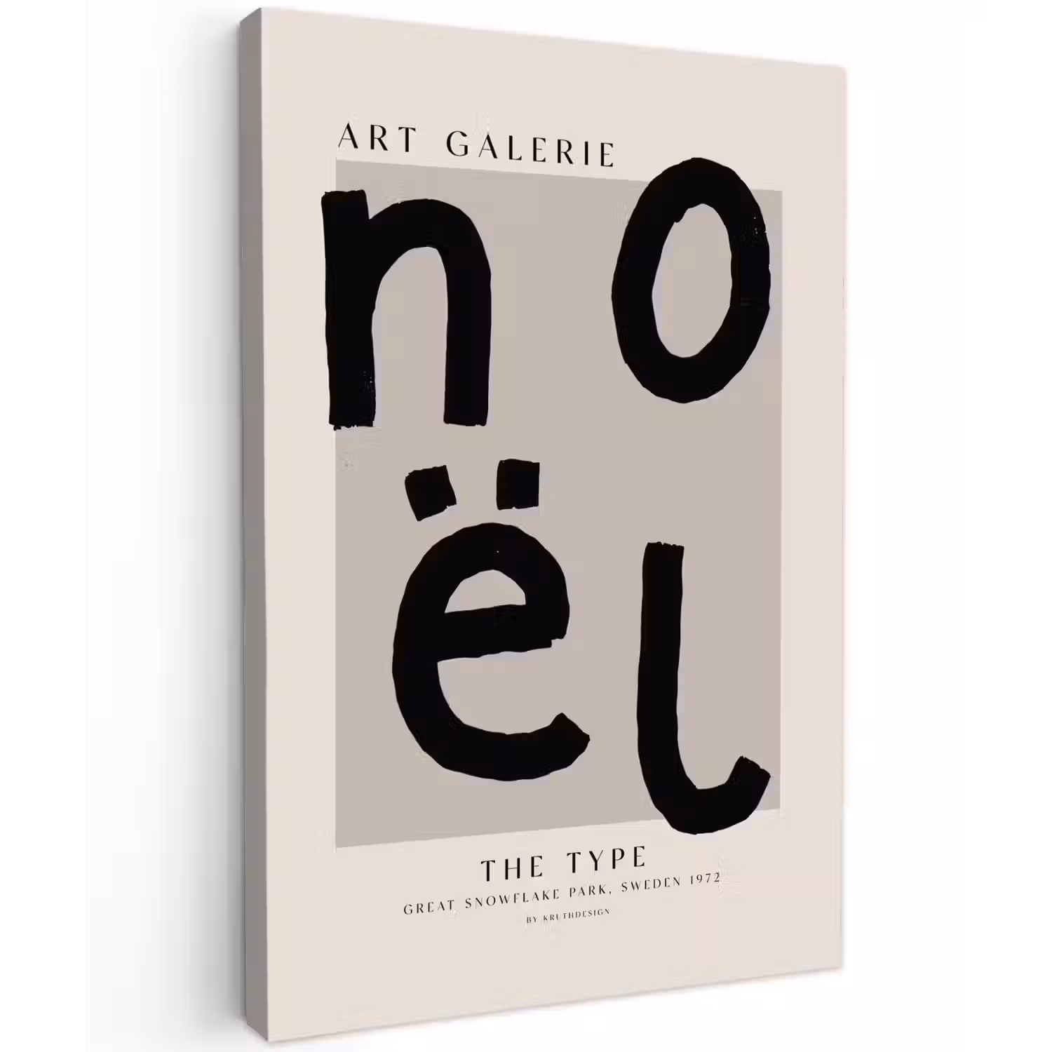 Quotes - Noël - Zwart - Beige - Kerst canvas 2cm klein -z3d