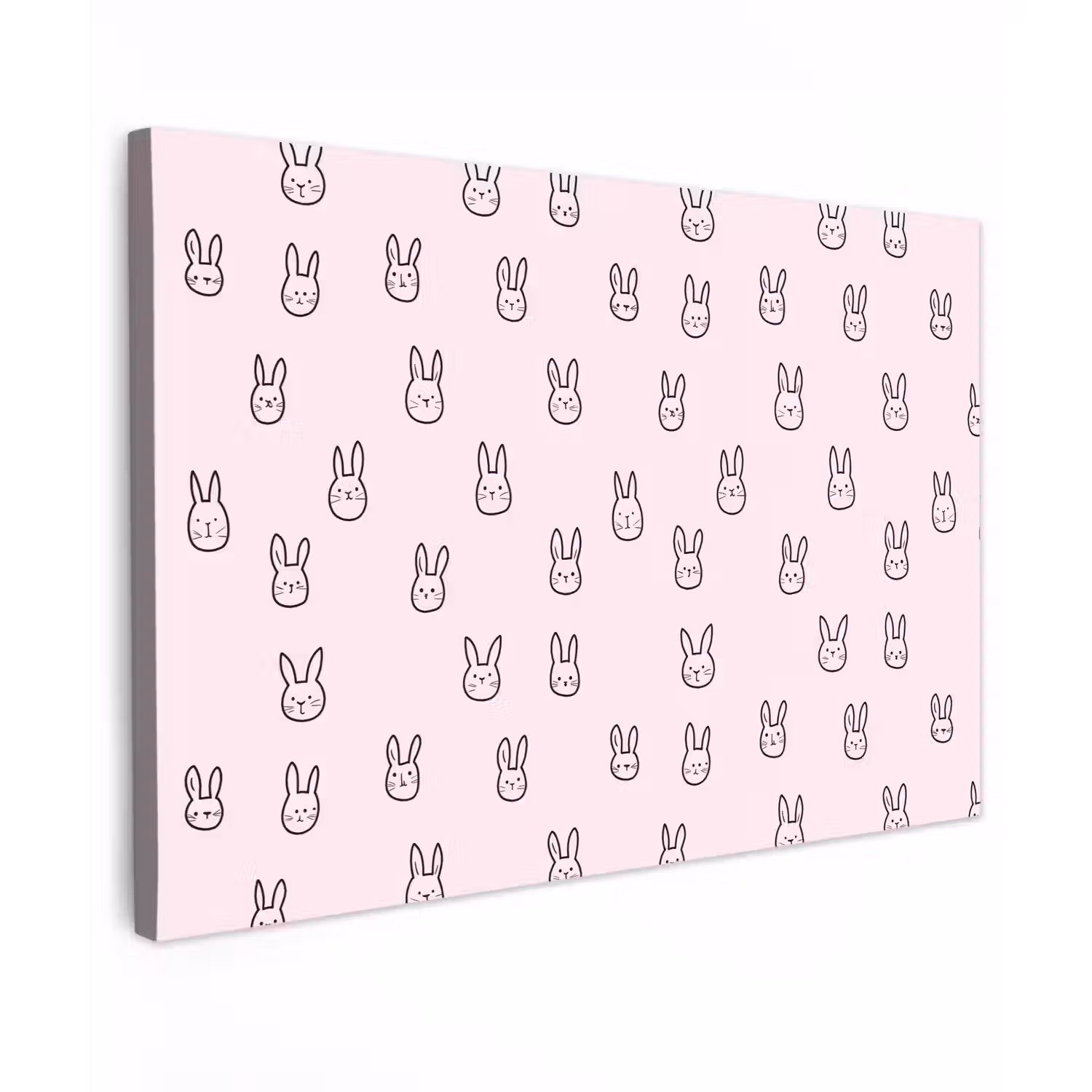 Konijnen - Minimalistisch - Roze canvas 2cm klein 34 -z3d
