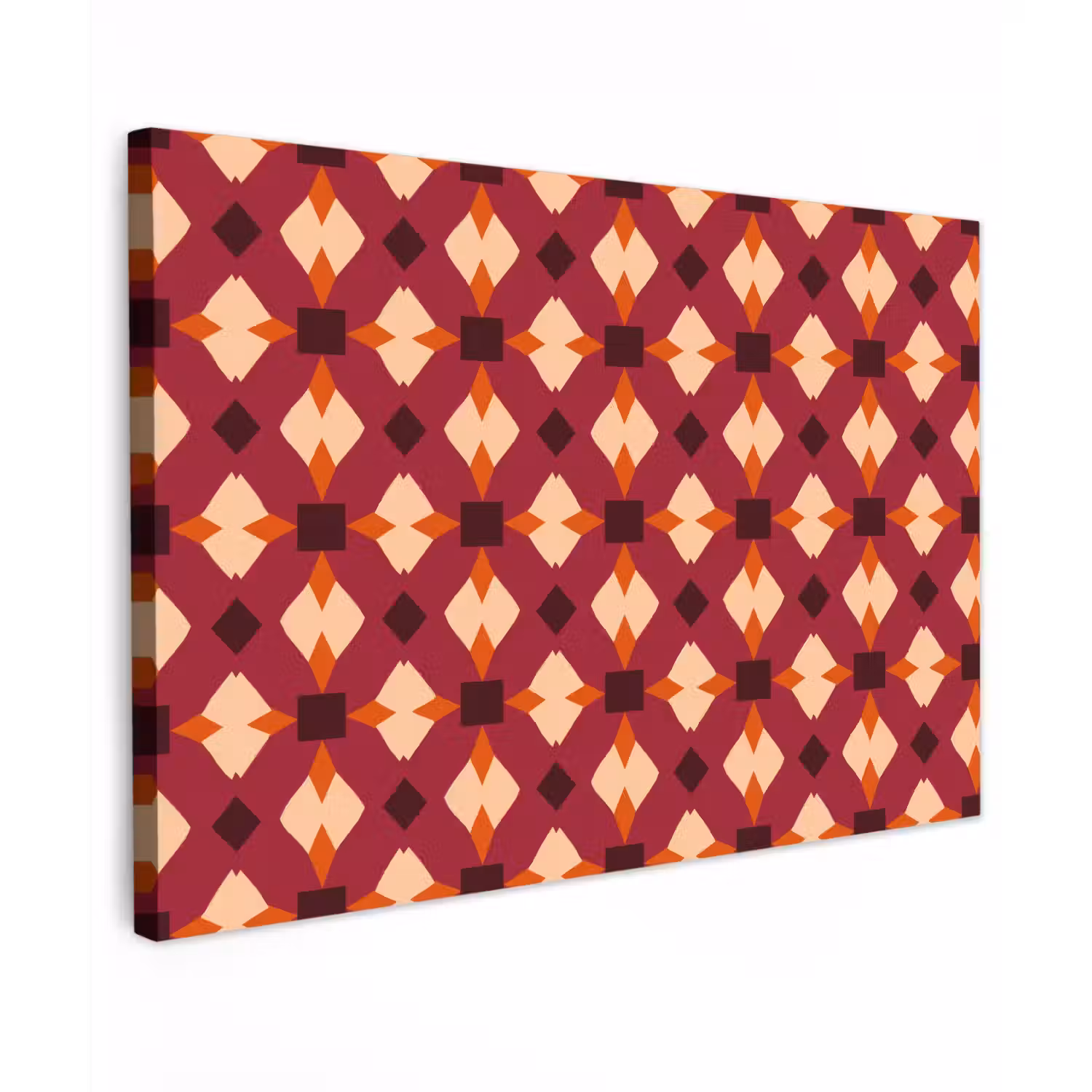 Retro - Patroon - Kleurrijk canvas 2cm klein 34 -z3d