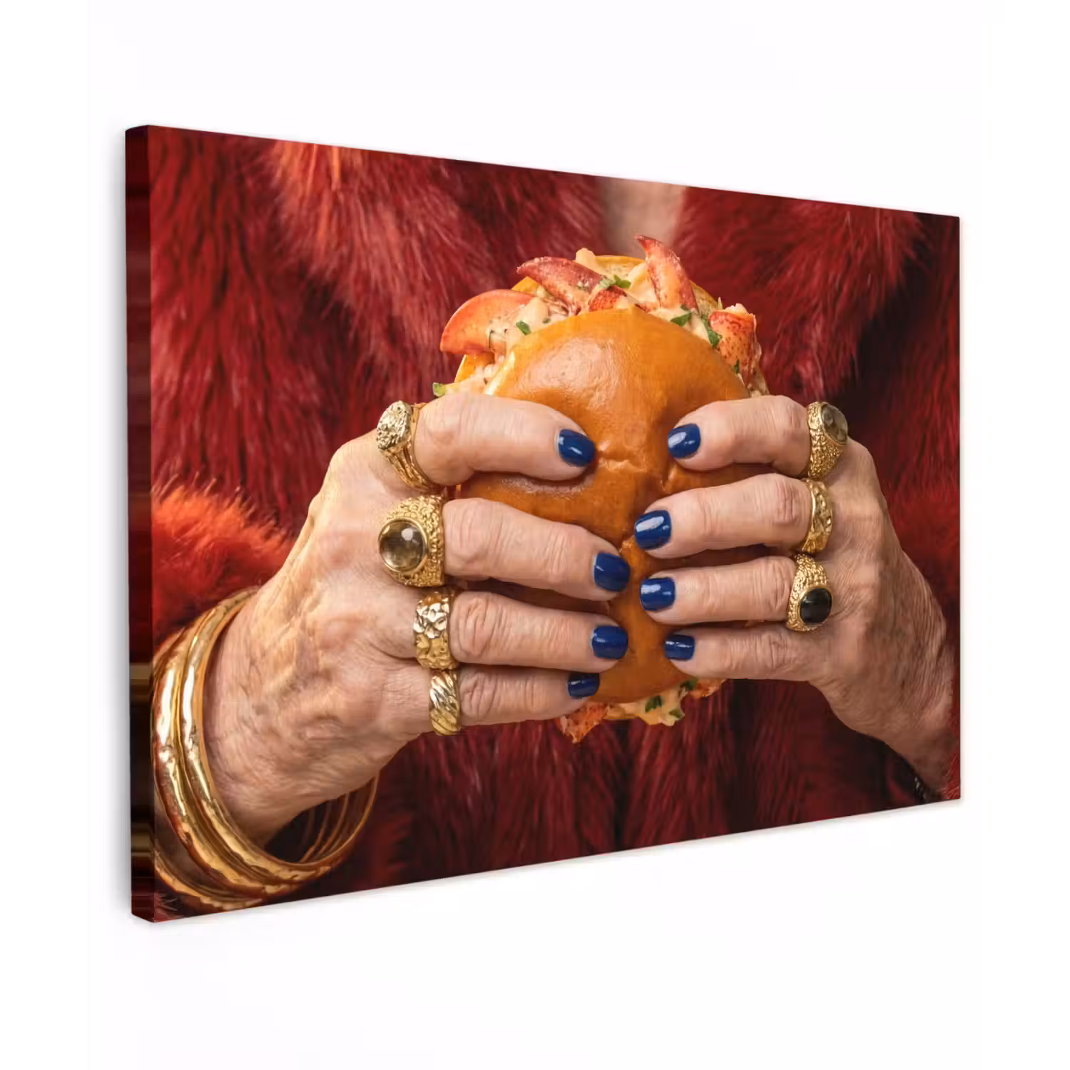 Broodje - Bontjas - Goud canvas 2cm klein -z3d