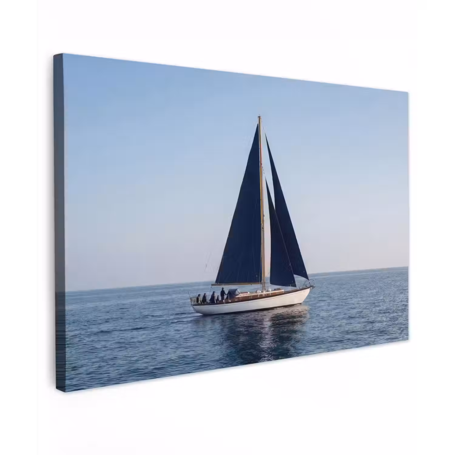 Zeilboot - Zee - Blauw canvas 2cm klein -z3d