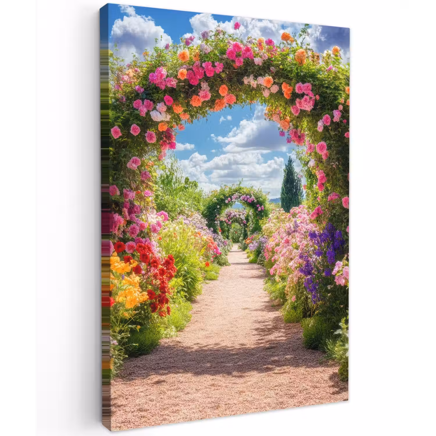 Doorkijk - Bloemen - Kleurrijk - Natuur canvas 2cm klein -z3d