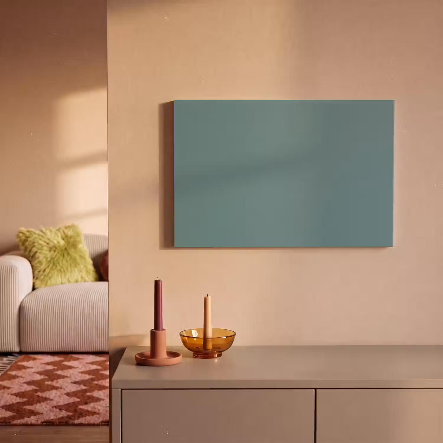 Serene - Teal - Blauw canvas 2cm klein 34 -sfeer1
