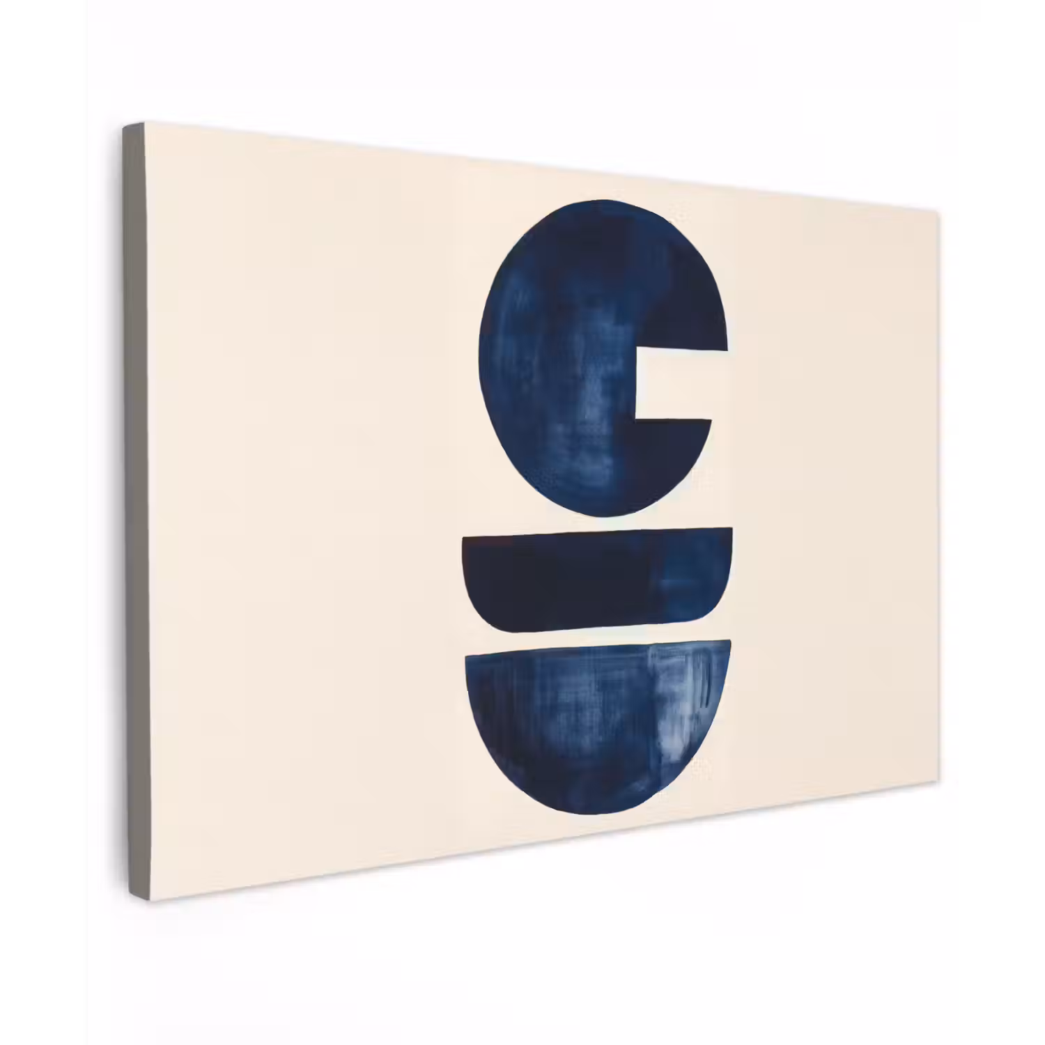 Vormen - Blauw - Abstract canvas 2cm klein -z3d