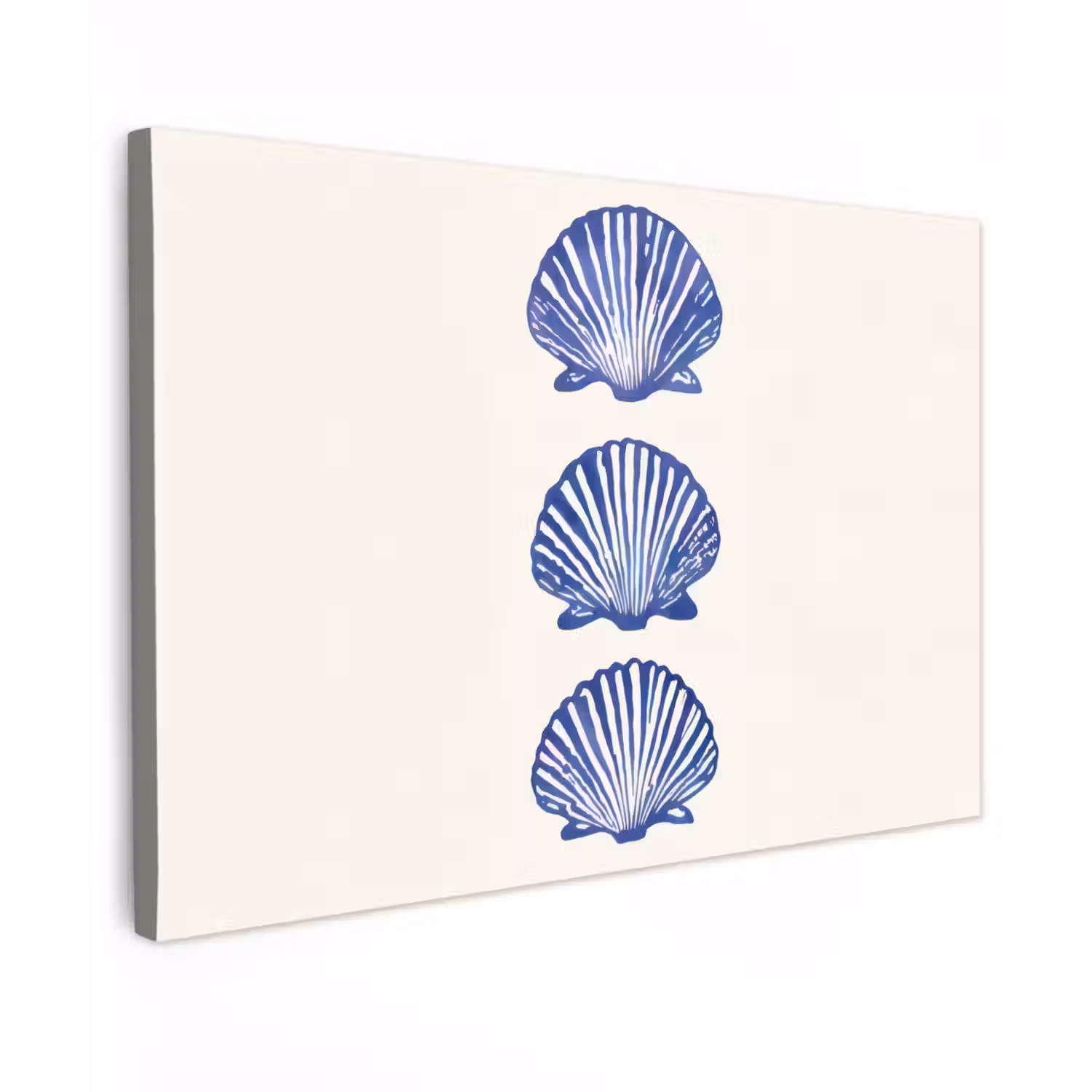 Schelpen - Blauw - Patroon canvas 2cm klein -z3d
