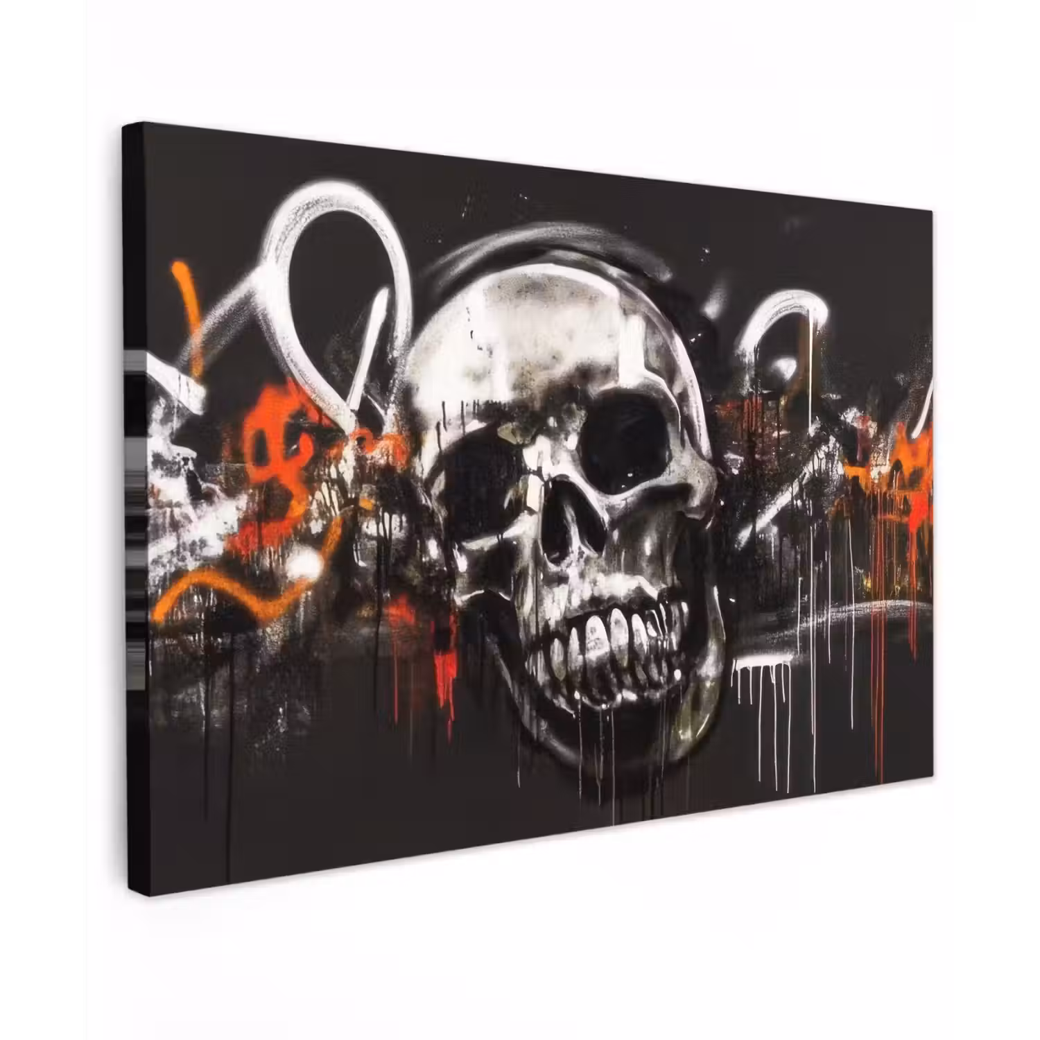 Schedels - Kunst - Donker - Rood canvas 2cm klein -z3d