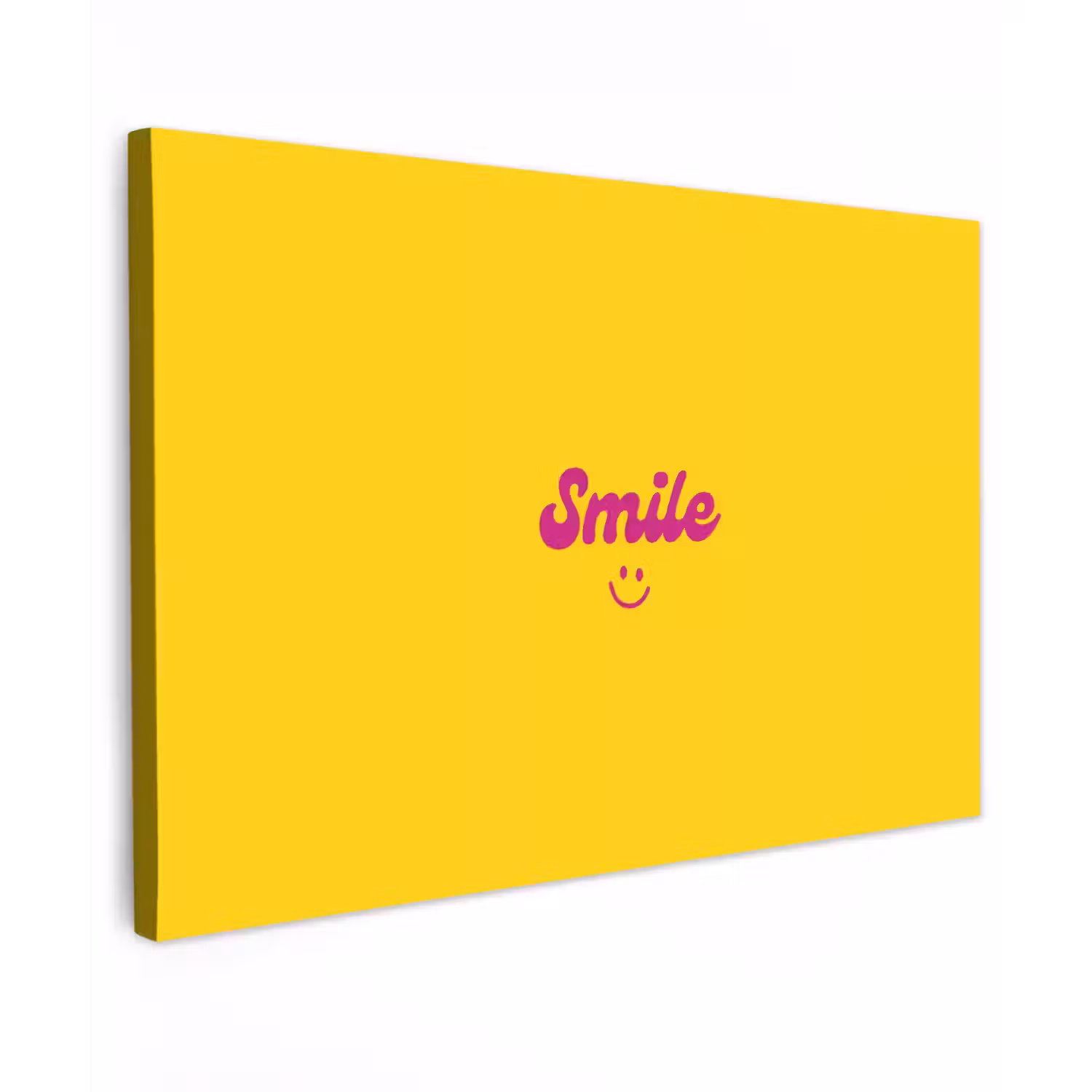 Smile - Geel - Roze canvas 2cm klein -z3d