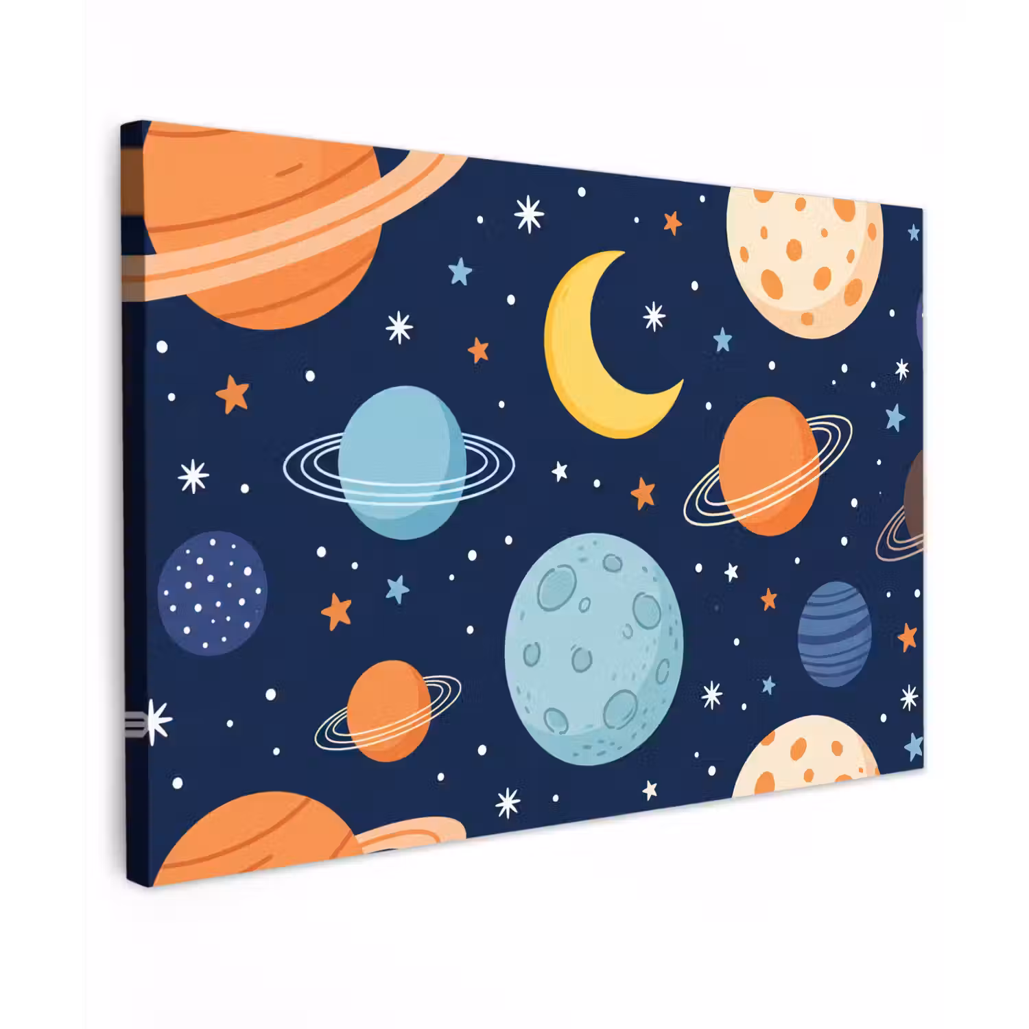 Ruimte - Planeten - Kleurrijk canvas 2cm klein -z3d