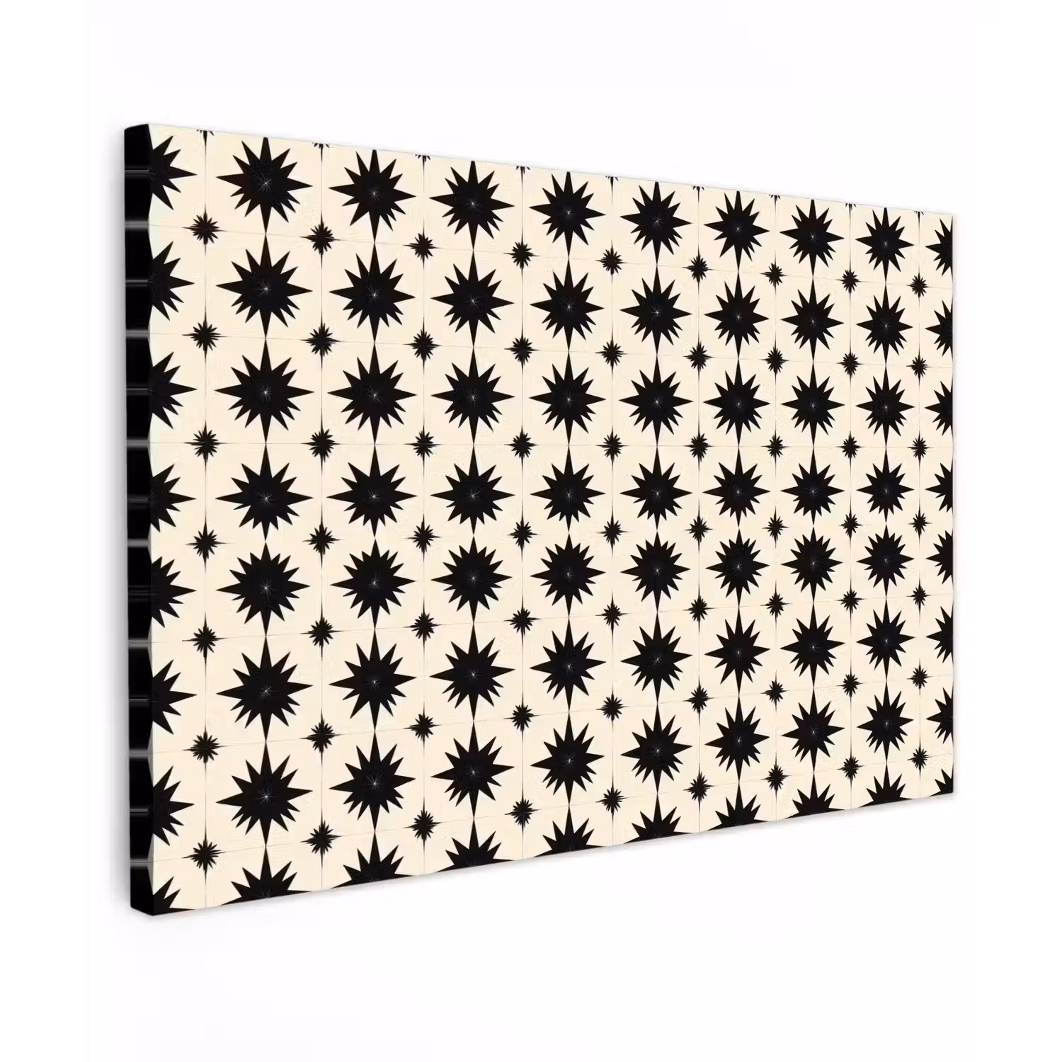 Stervormen - Geometrisch - Zwart canvas 2cm klein 34 -z3d